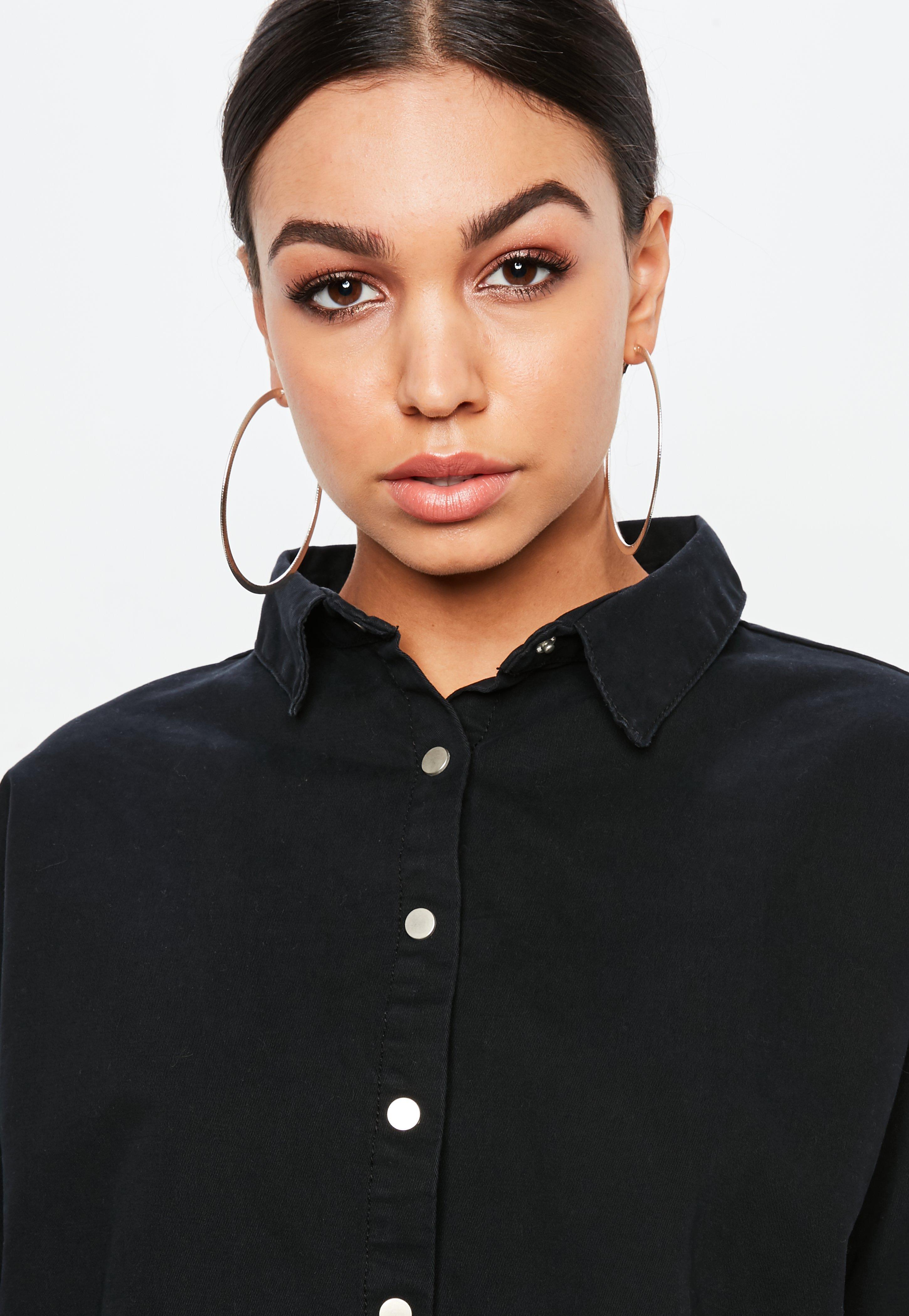 denim shirt cropped