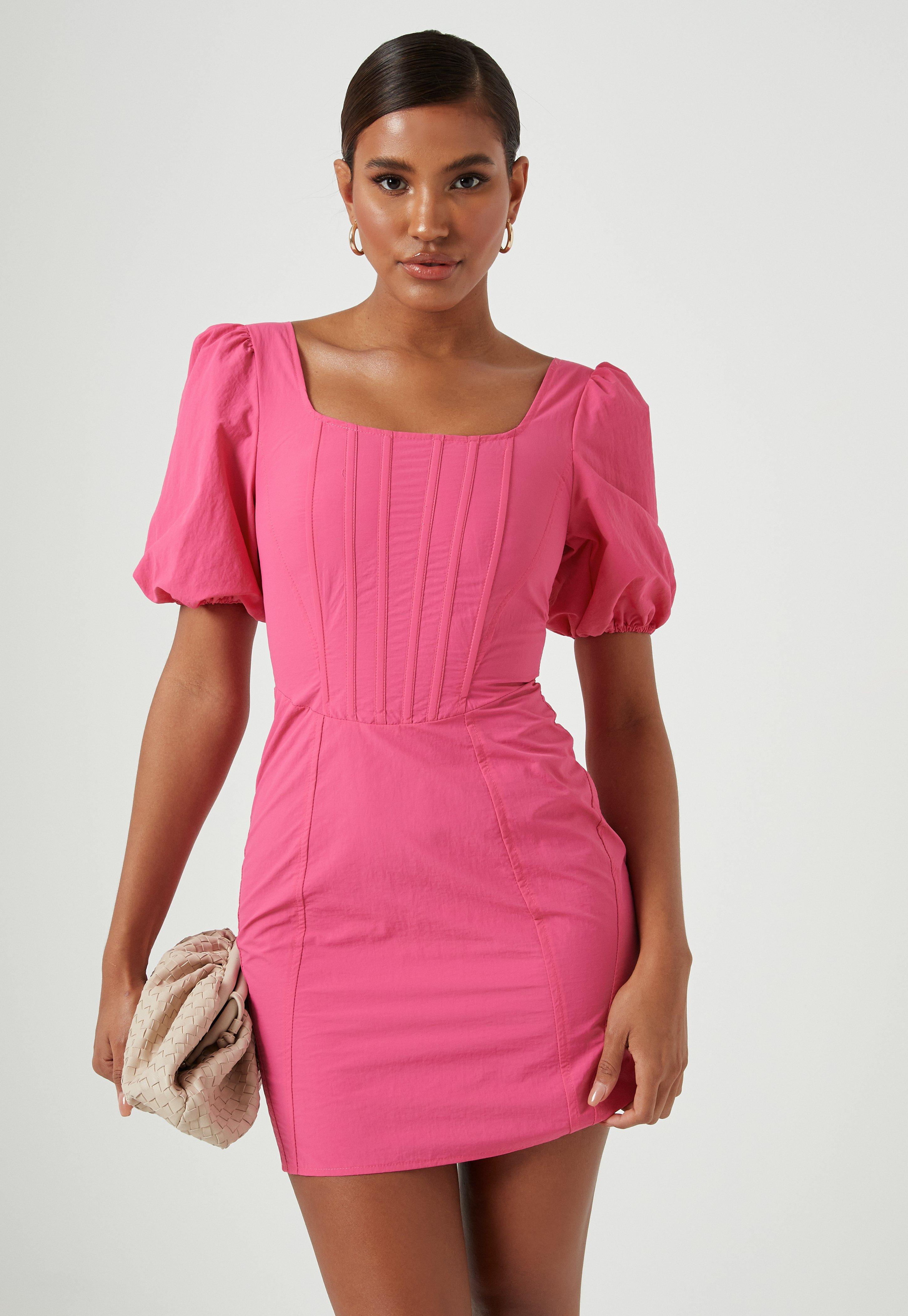 corset dress puff sleeve