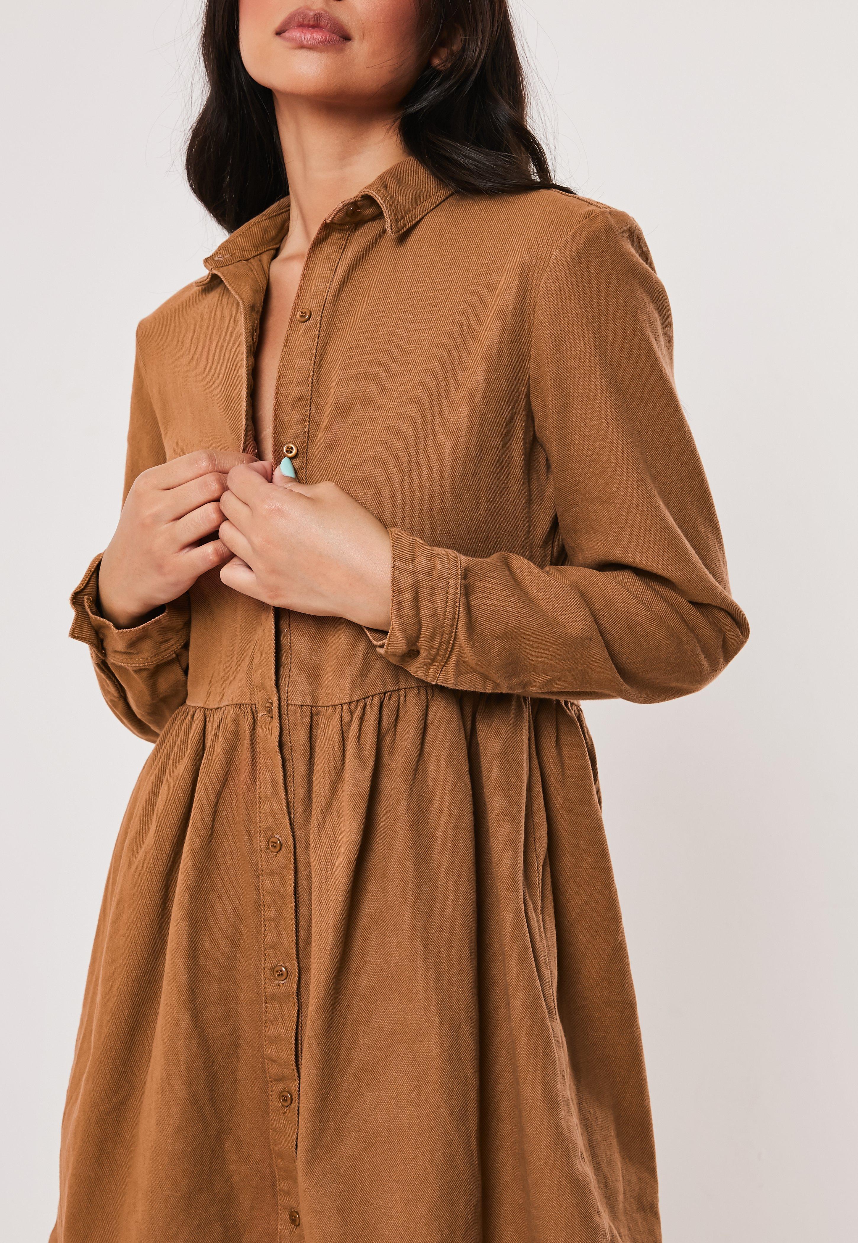 tan smock dress