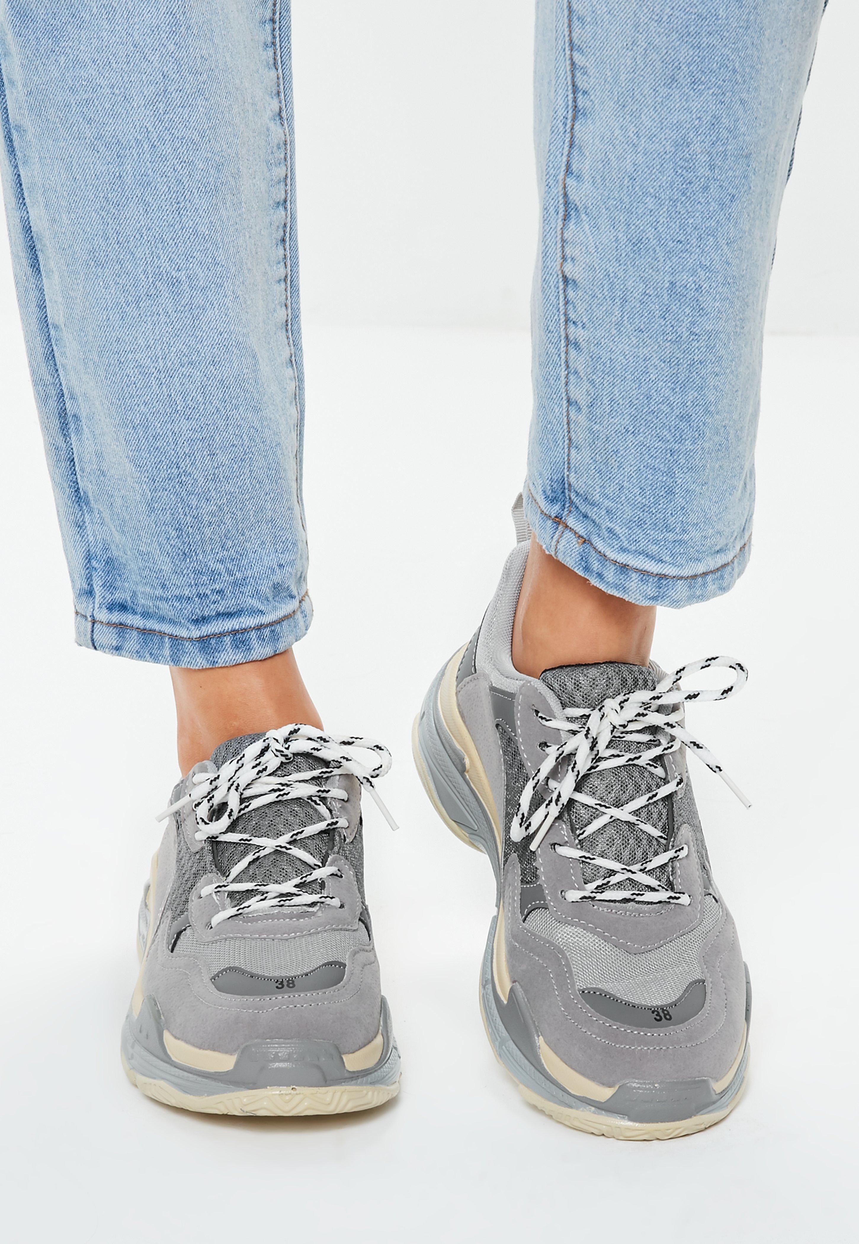chunky trainers grey