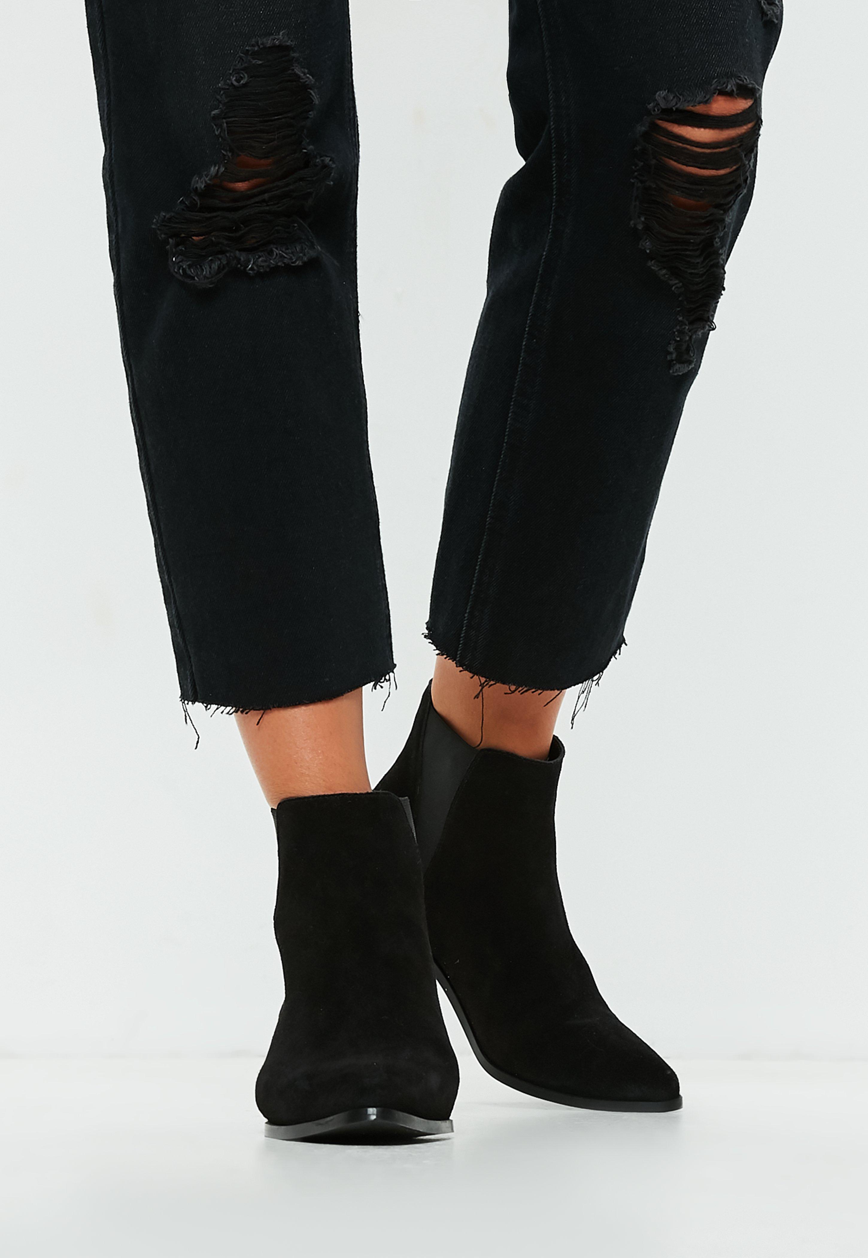 missguided suede chelsea boots
