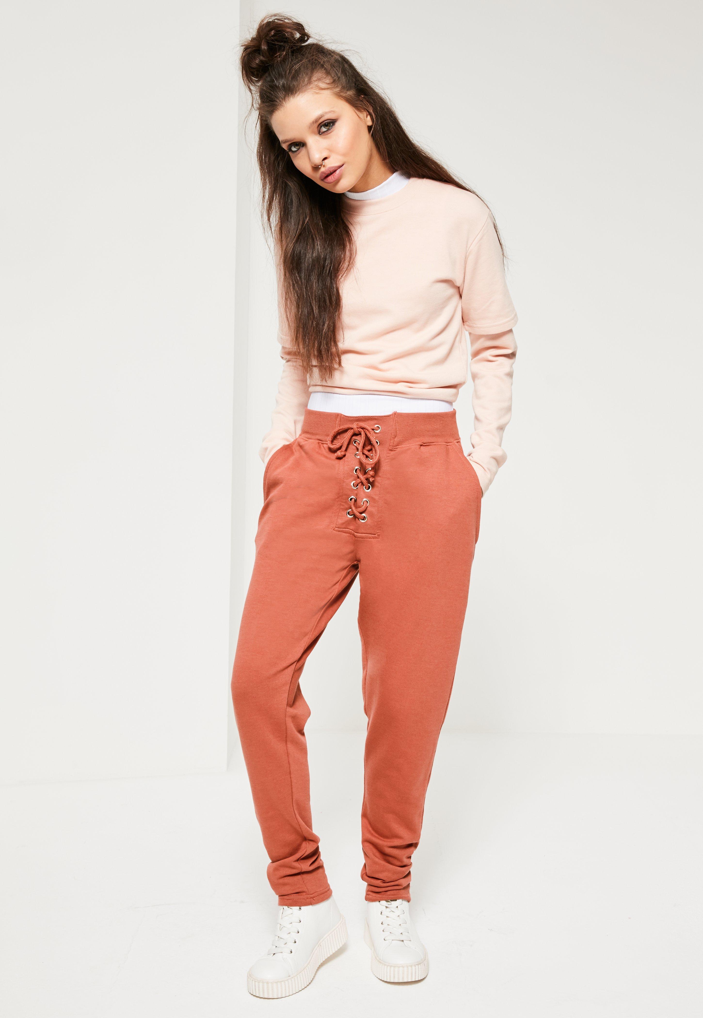 burnt orange joggers