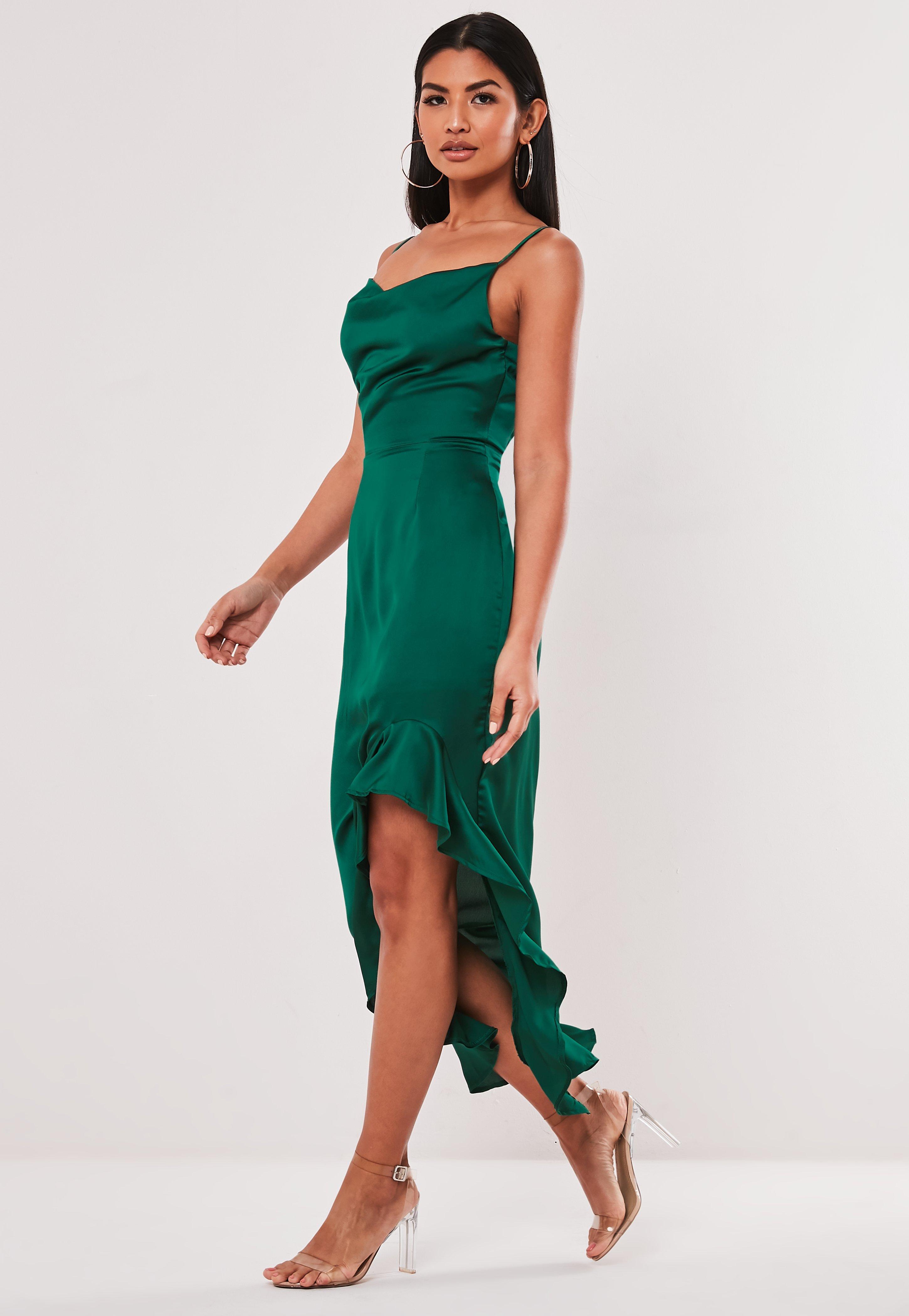 cami satin midi dress