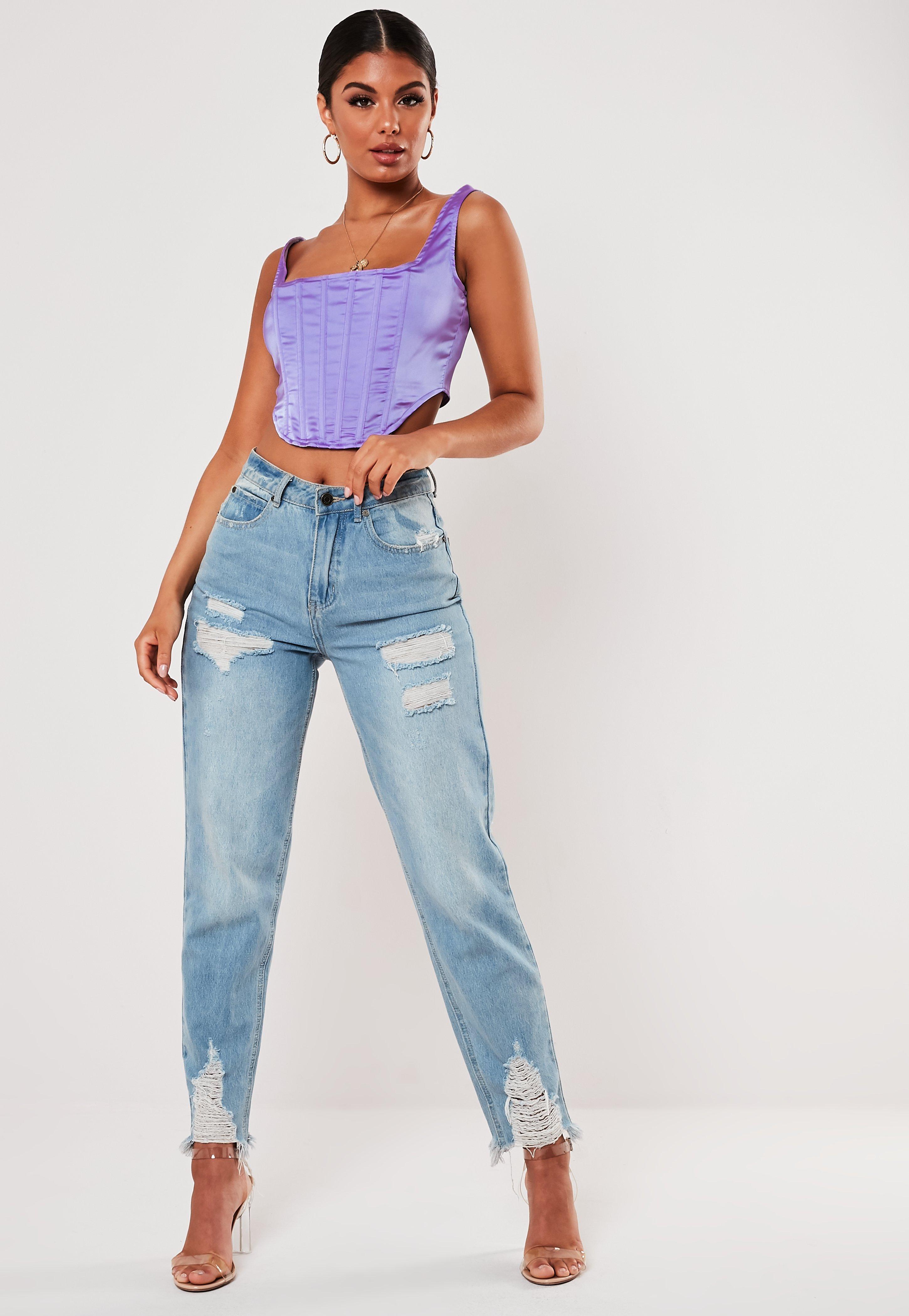 lilac bustier top