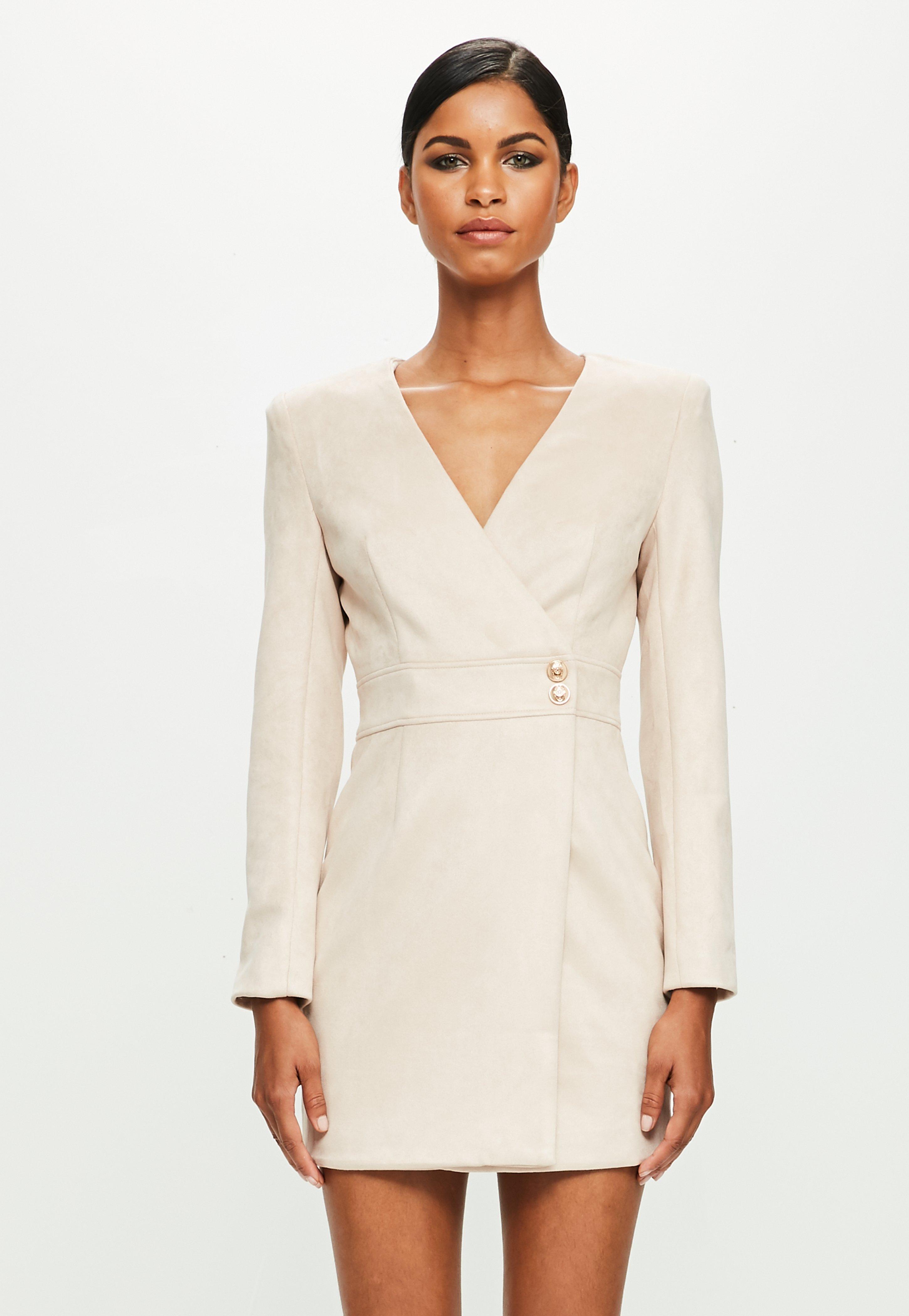 long sleeve suede dress