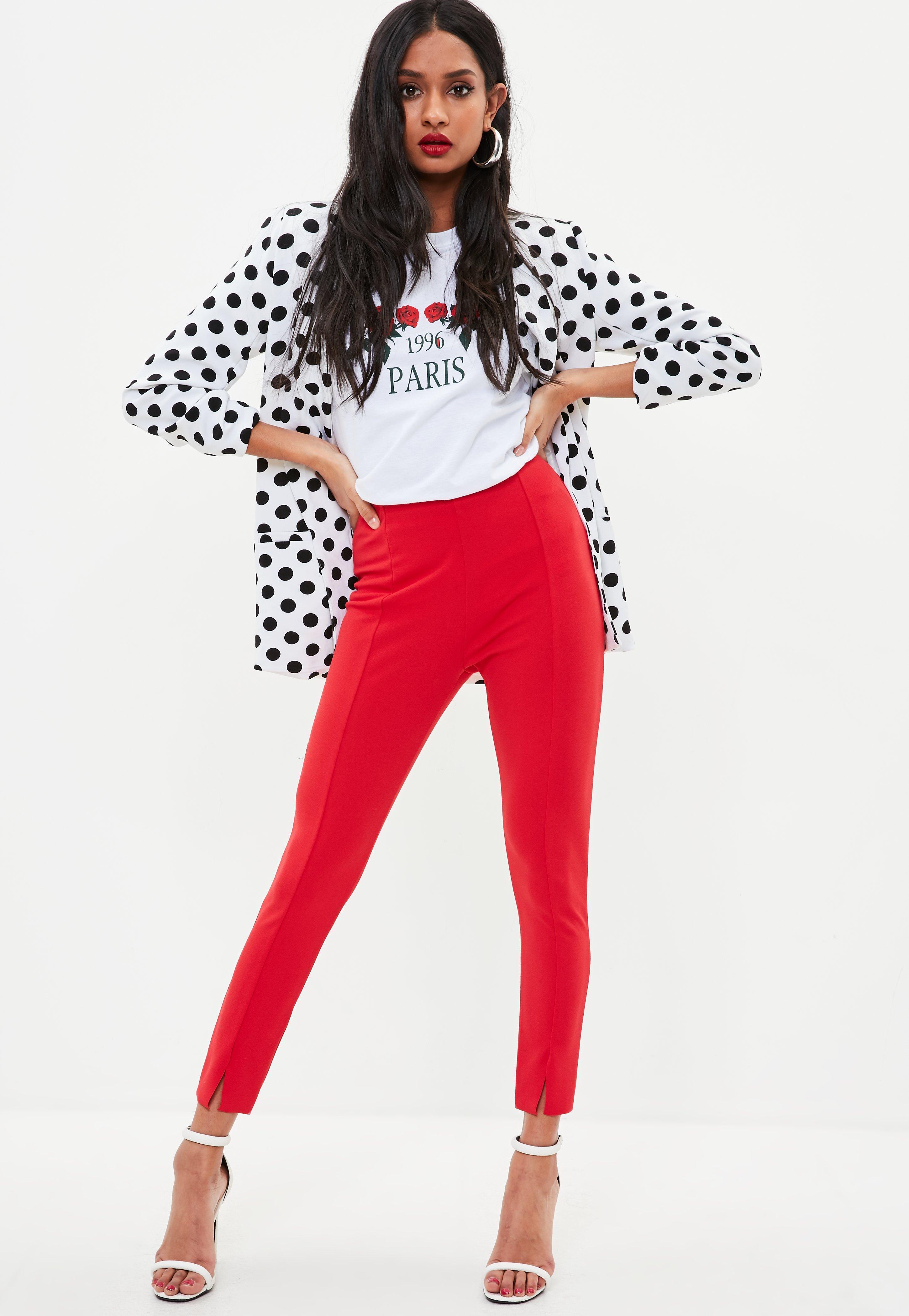 missguided skinny fit cigarette pants