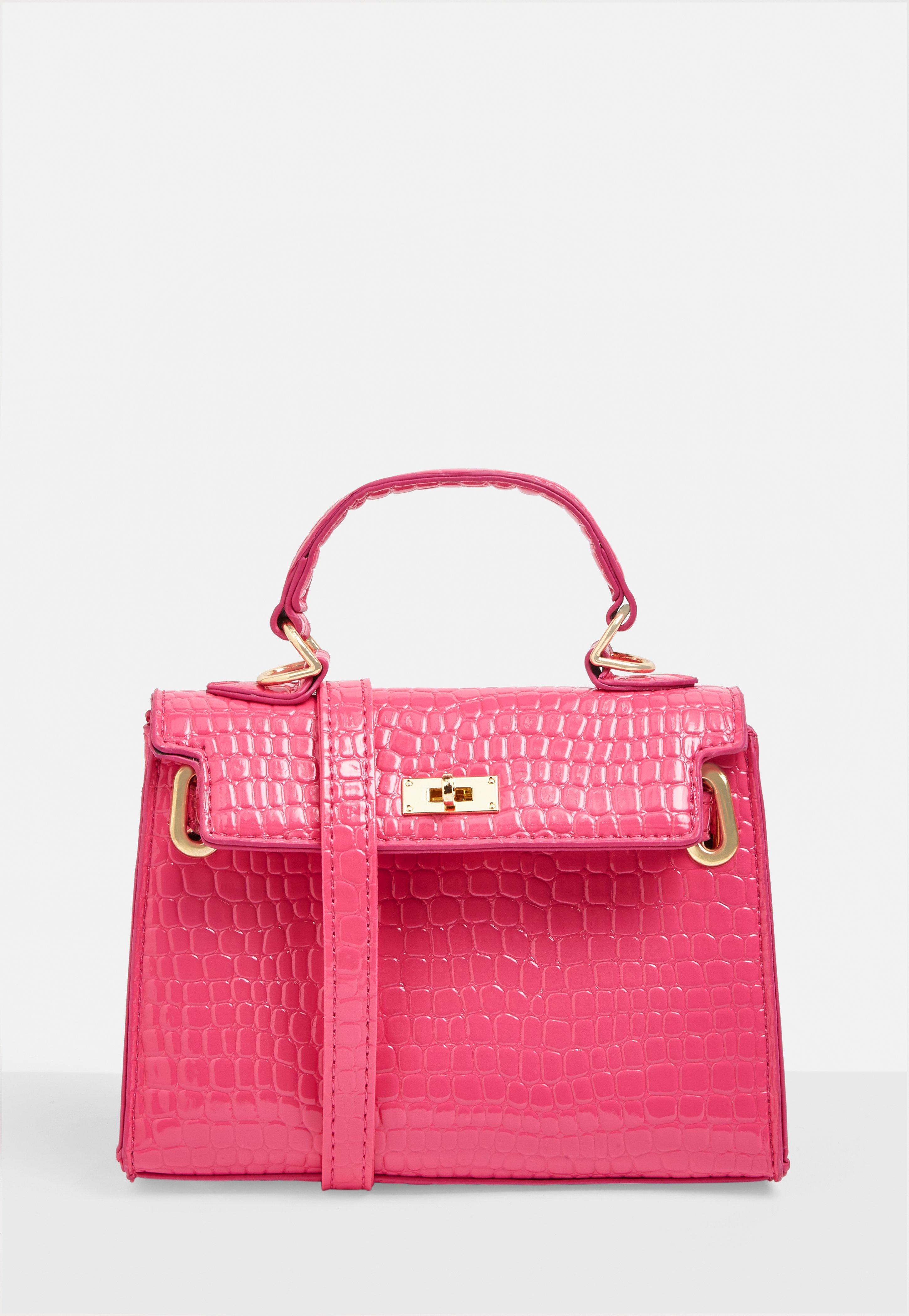 pink mini croc bag