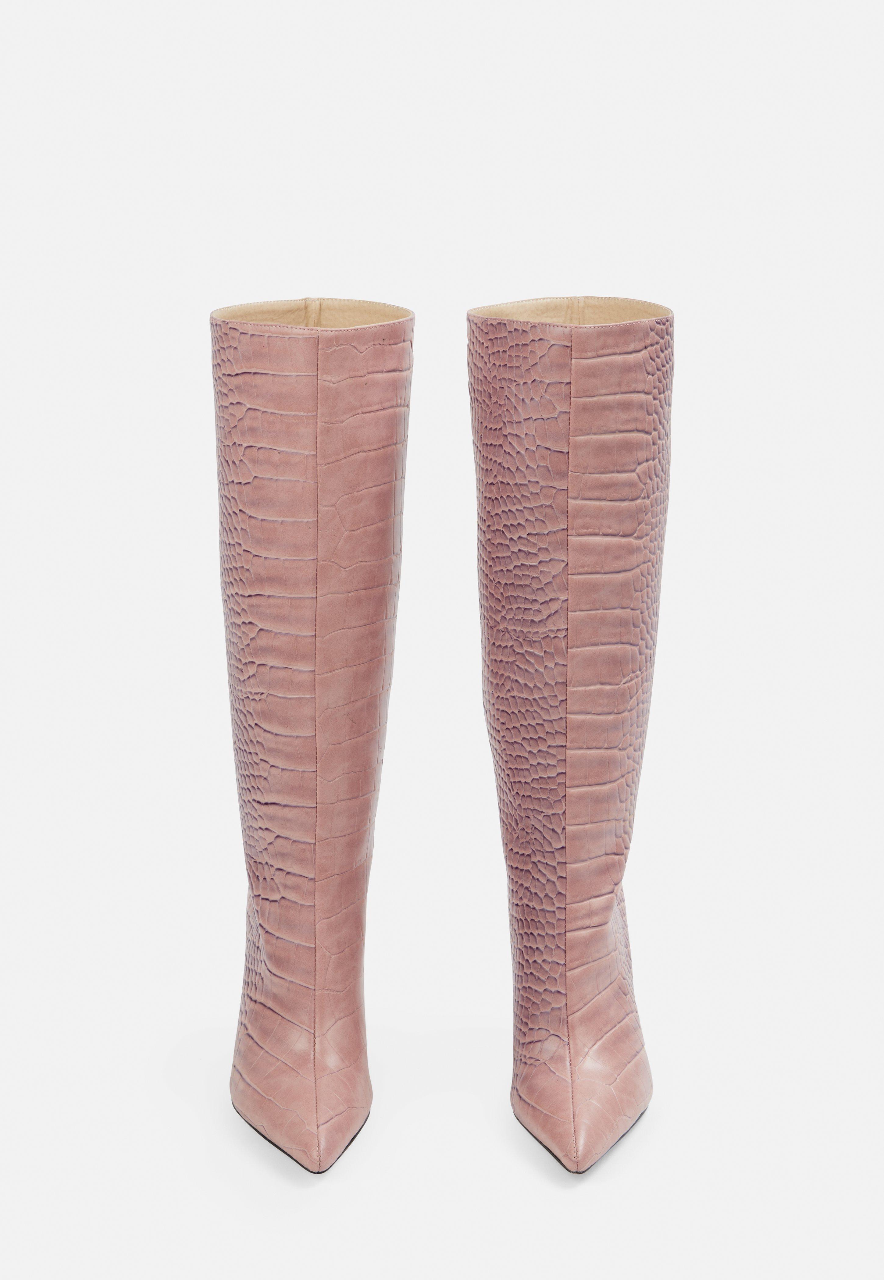 pink croc boots