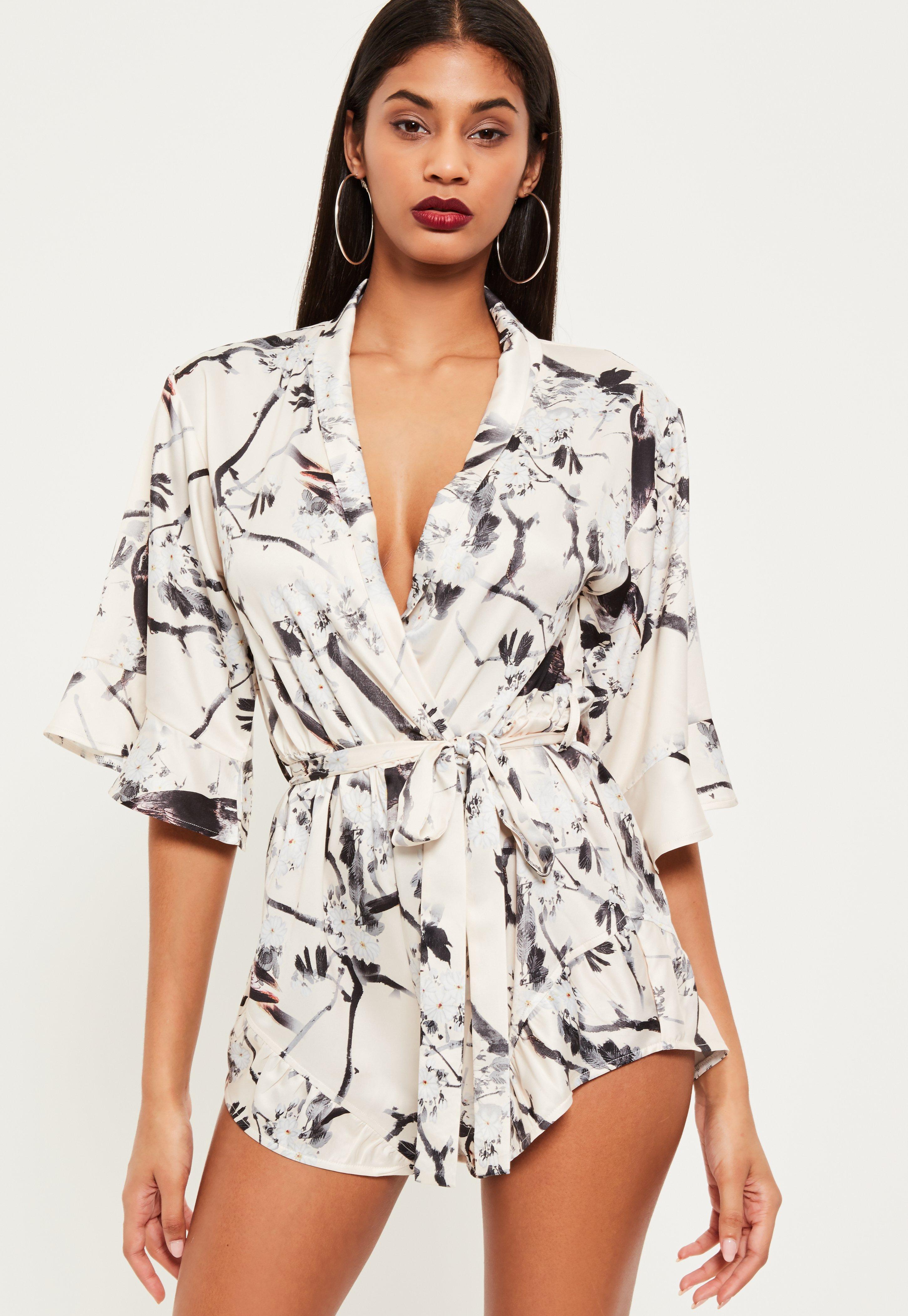 missguided kimono playsuit