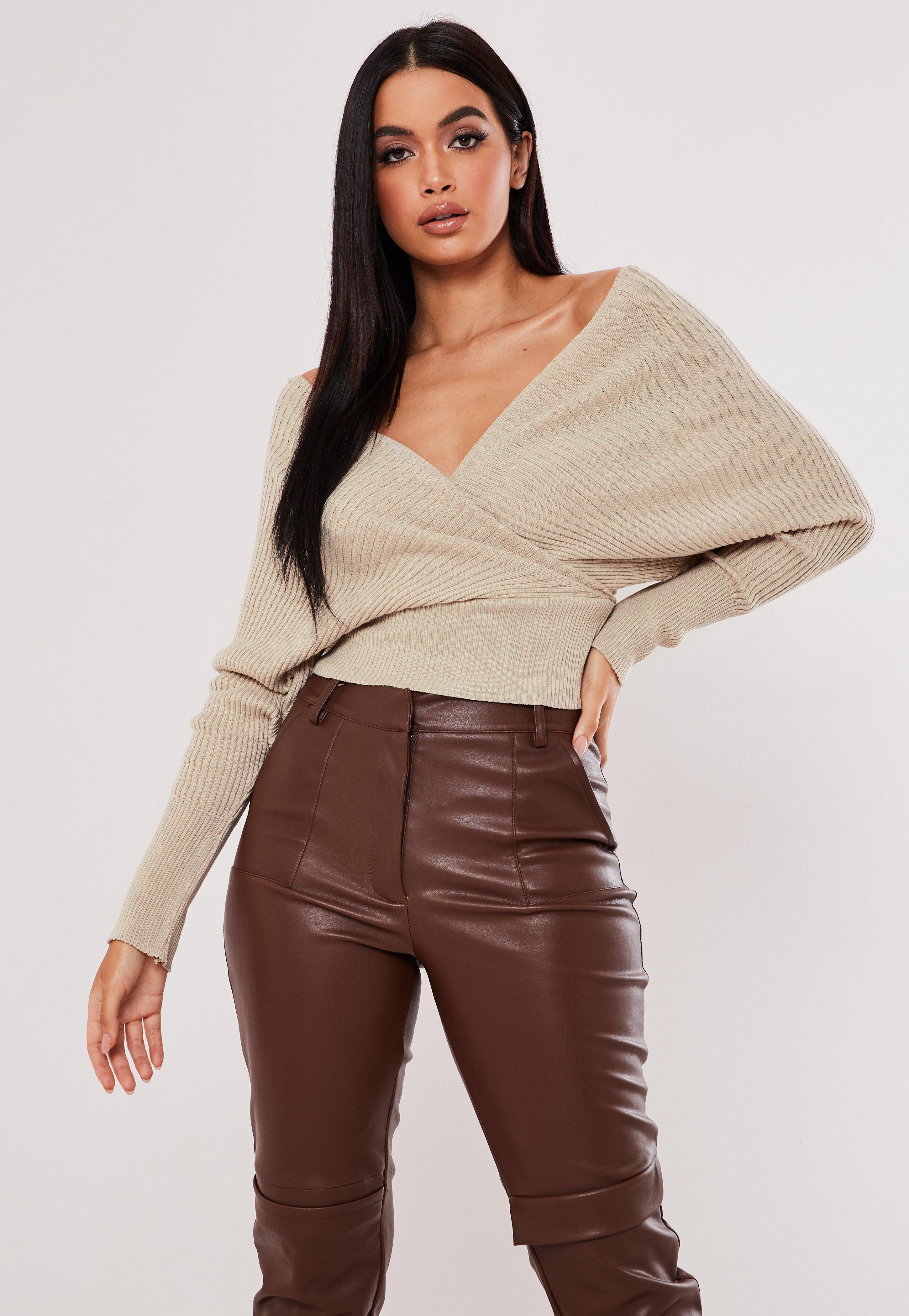 wrap crop jumper