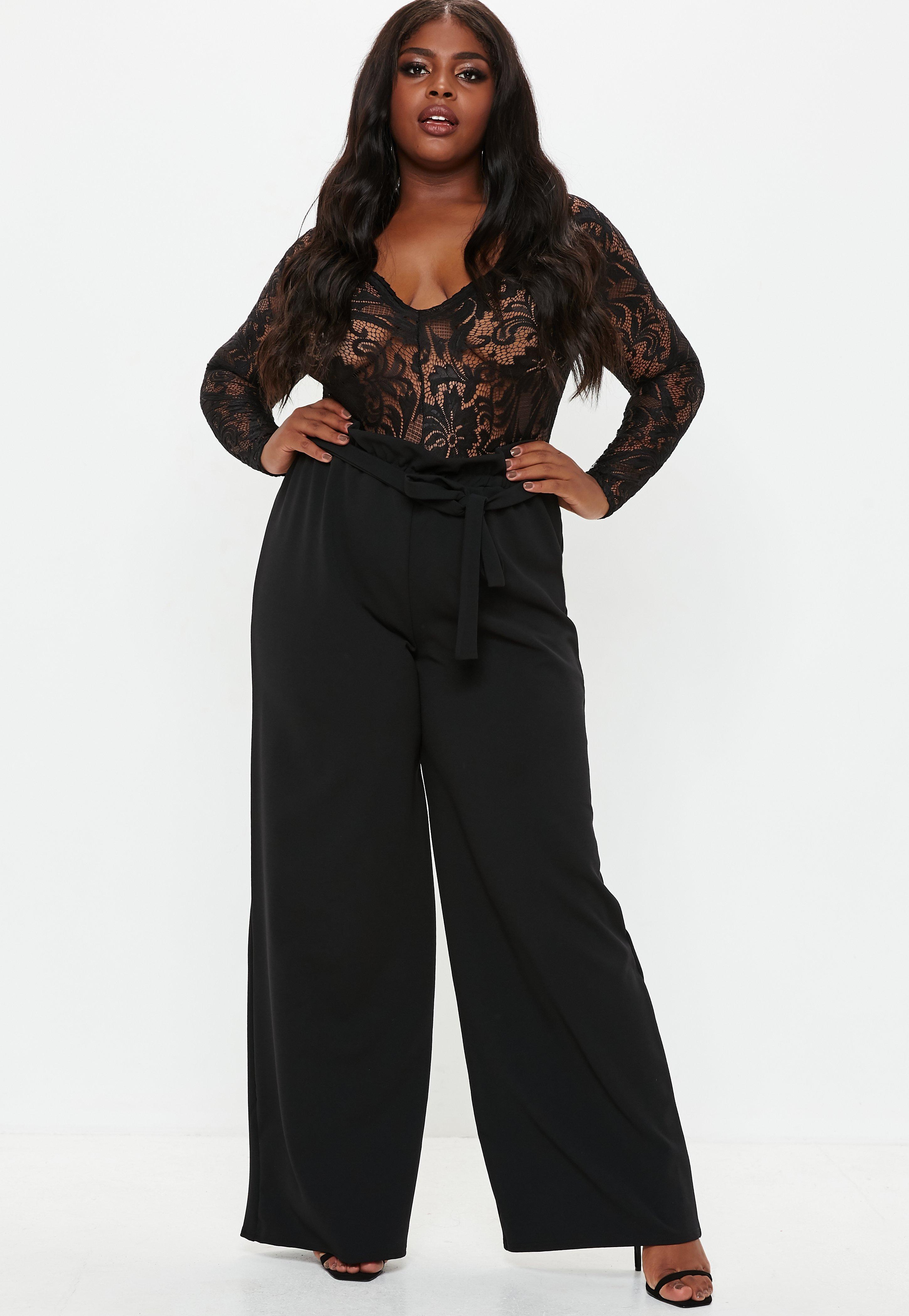 plus size paperbag trousers