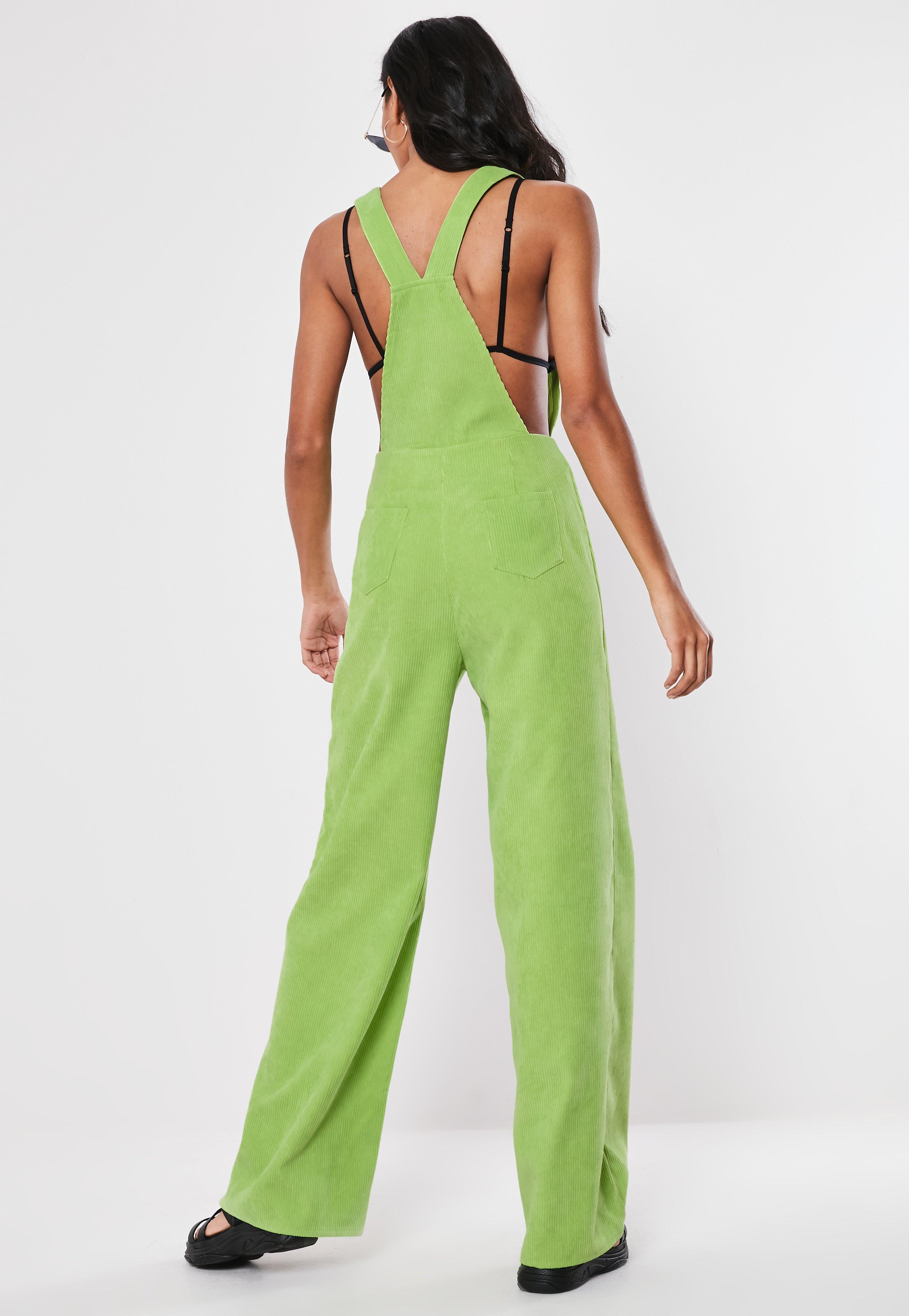 green cord jumpsuit