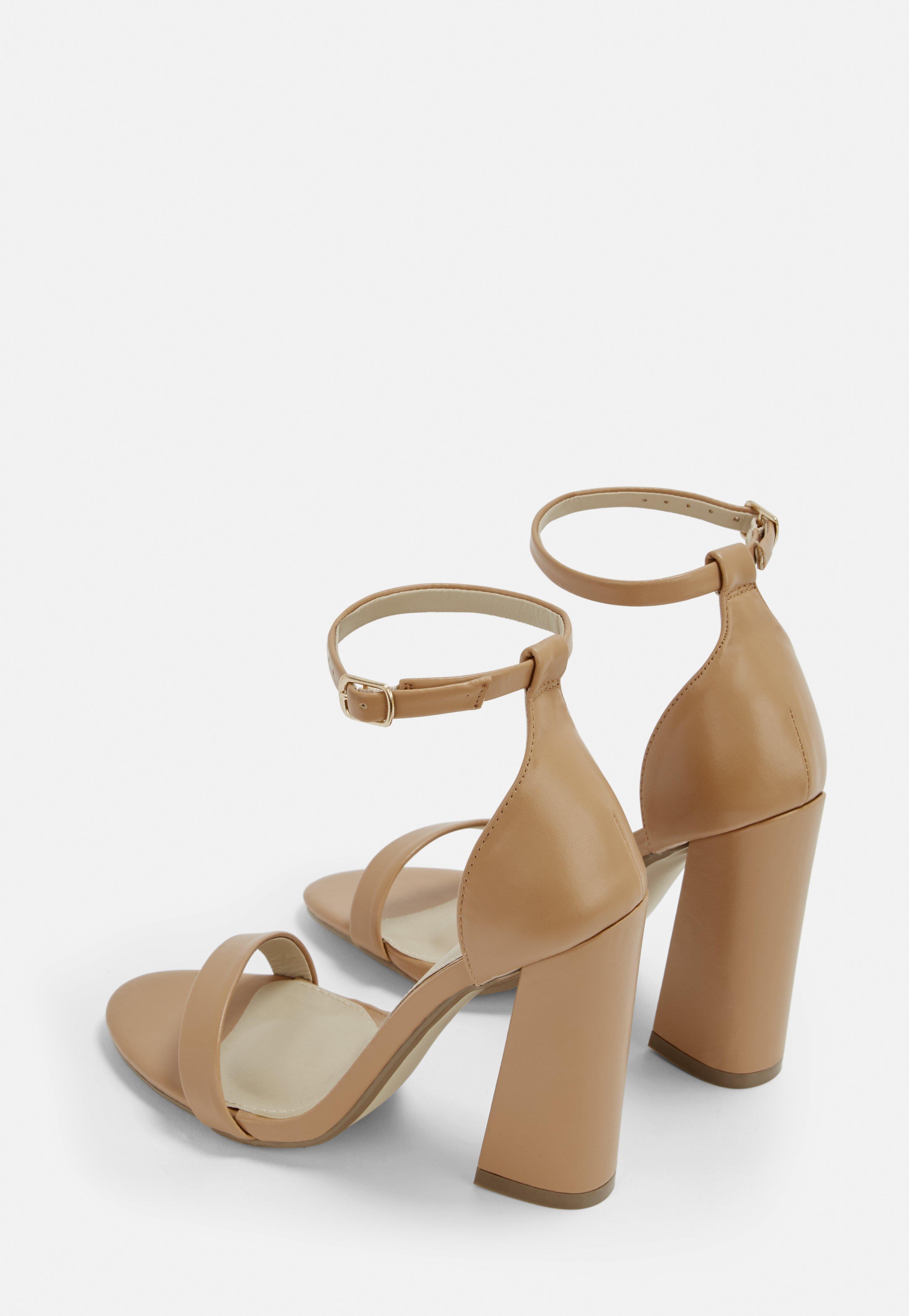 taupe barely there heels