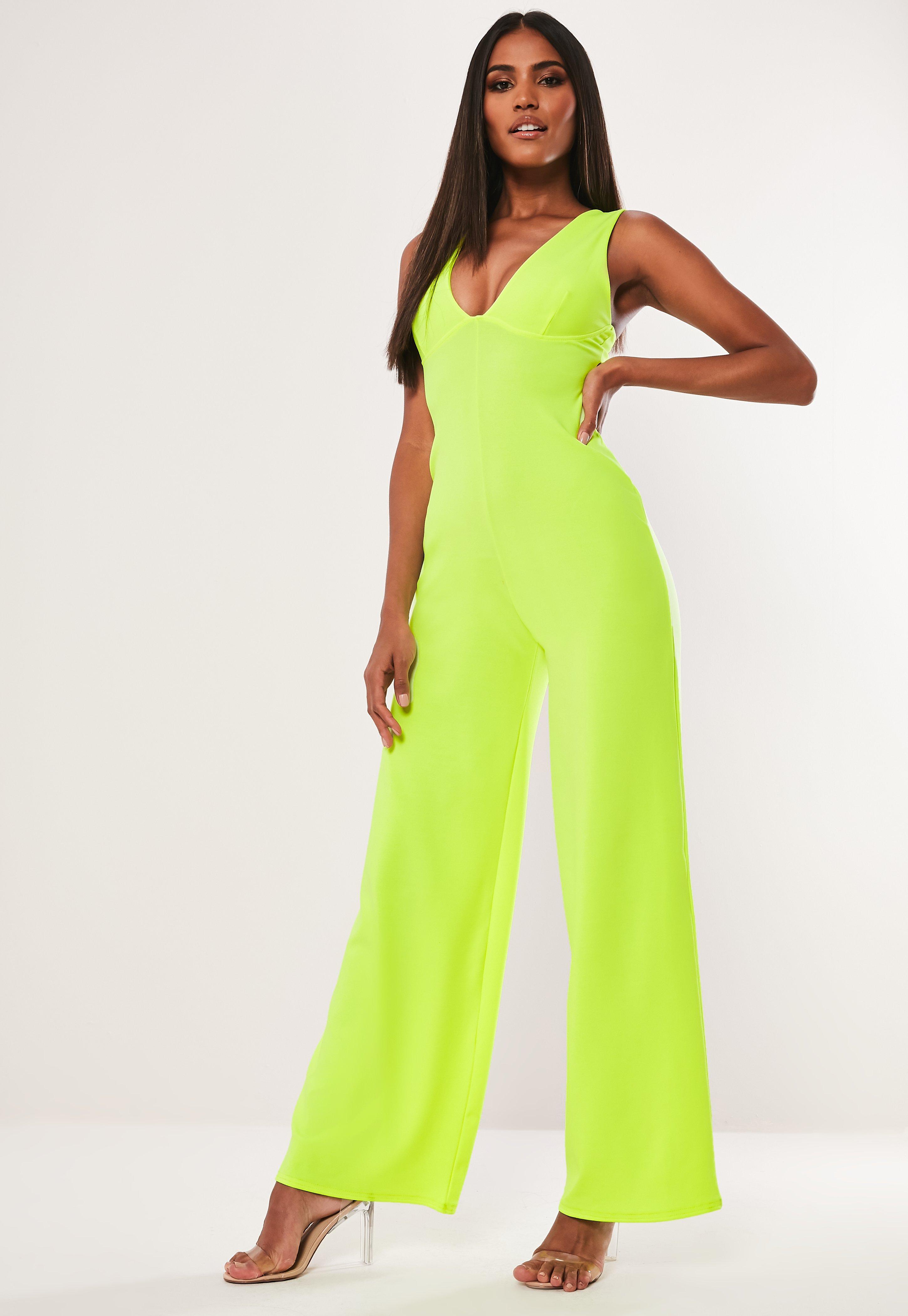neon yellow jumpsuit