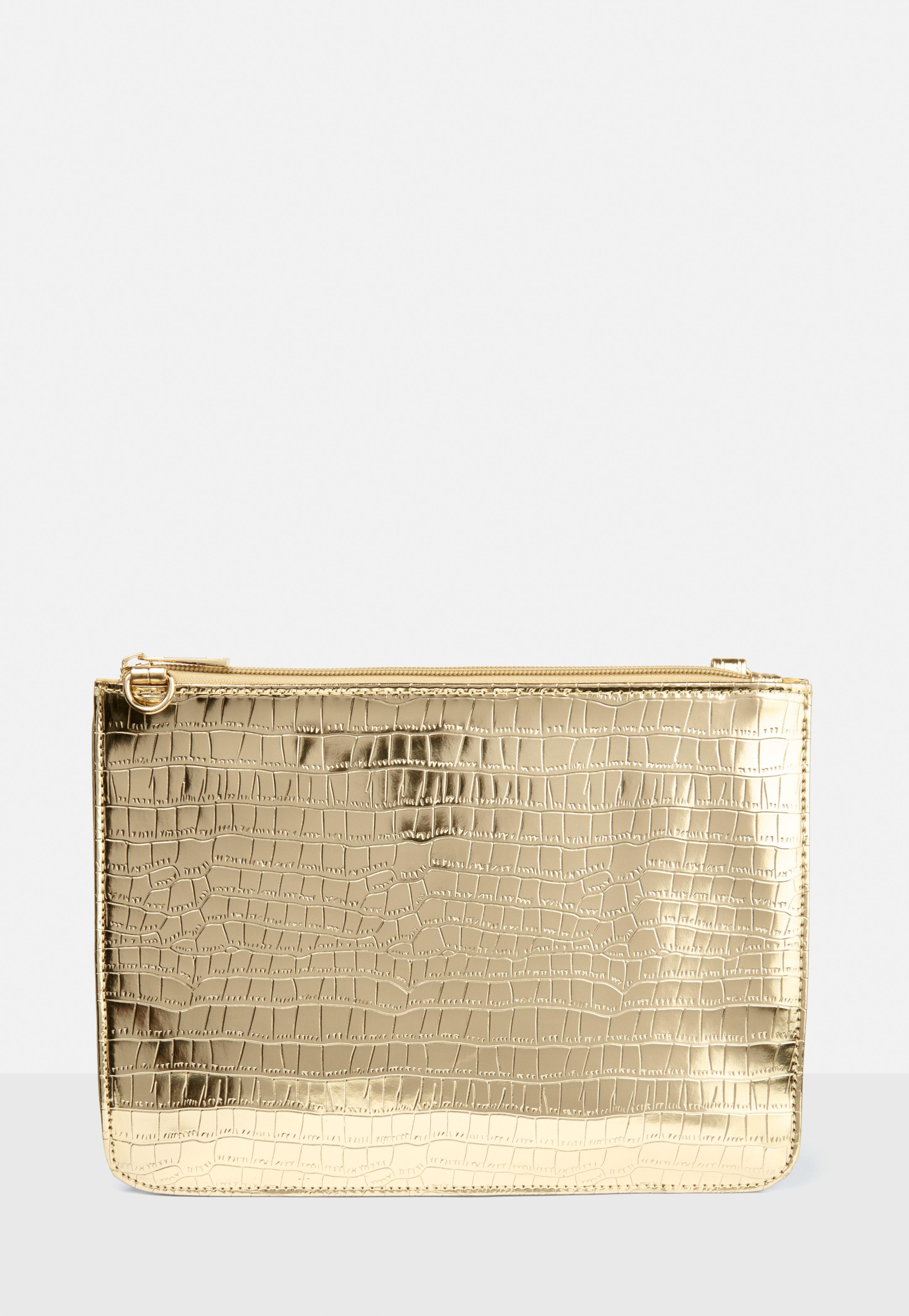 gold croc bag