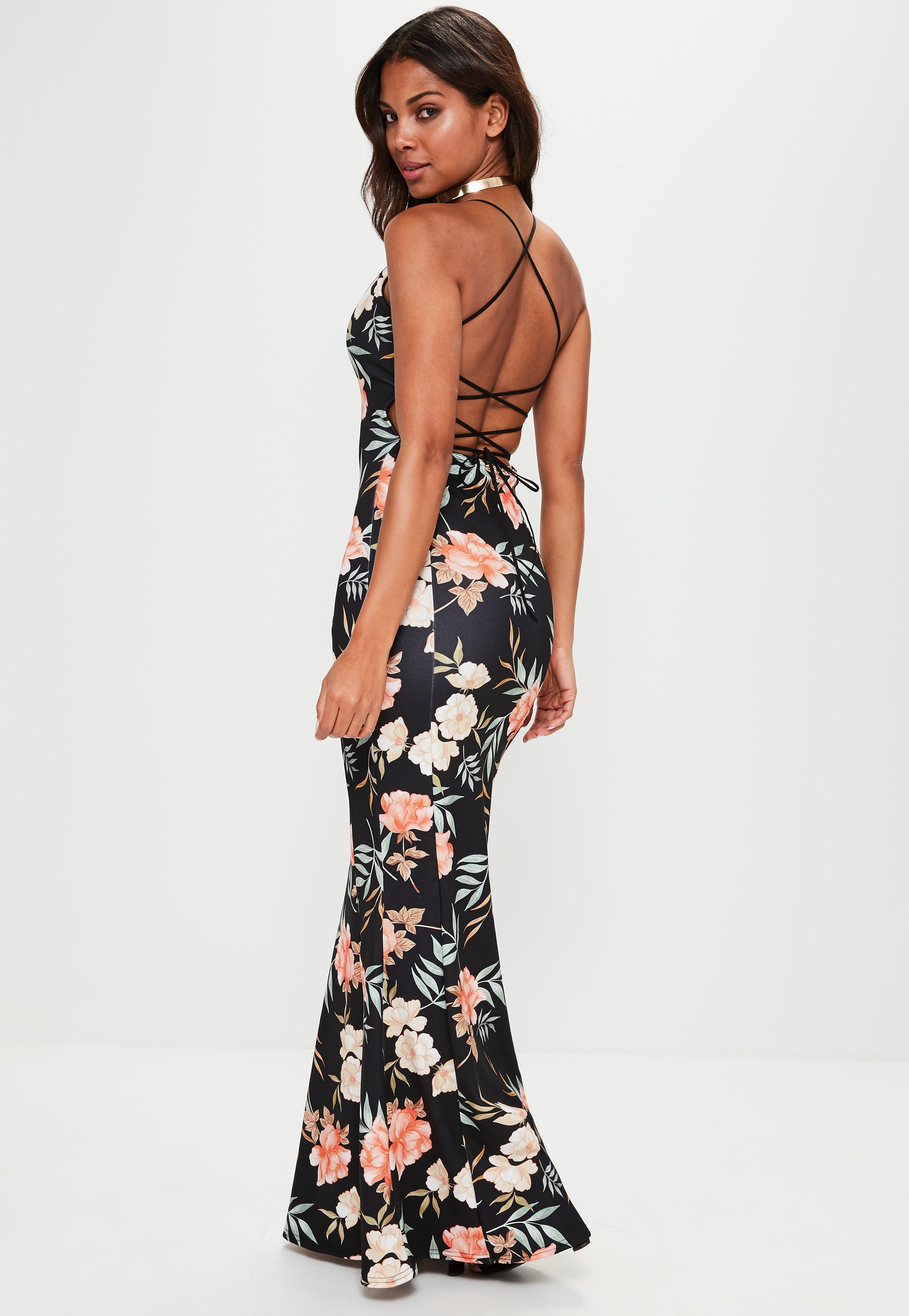 floral fishtail dress