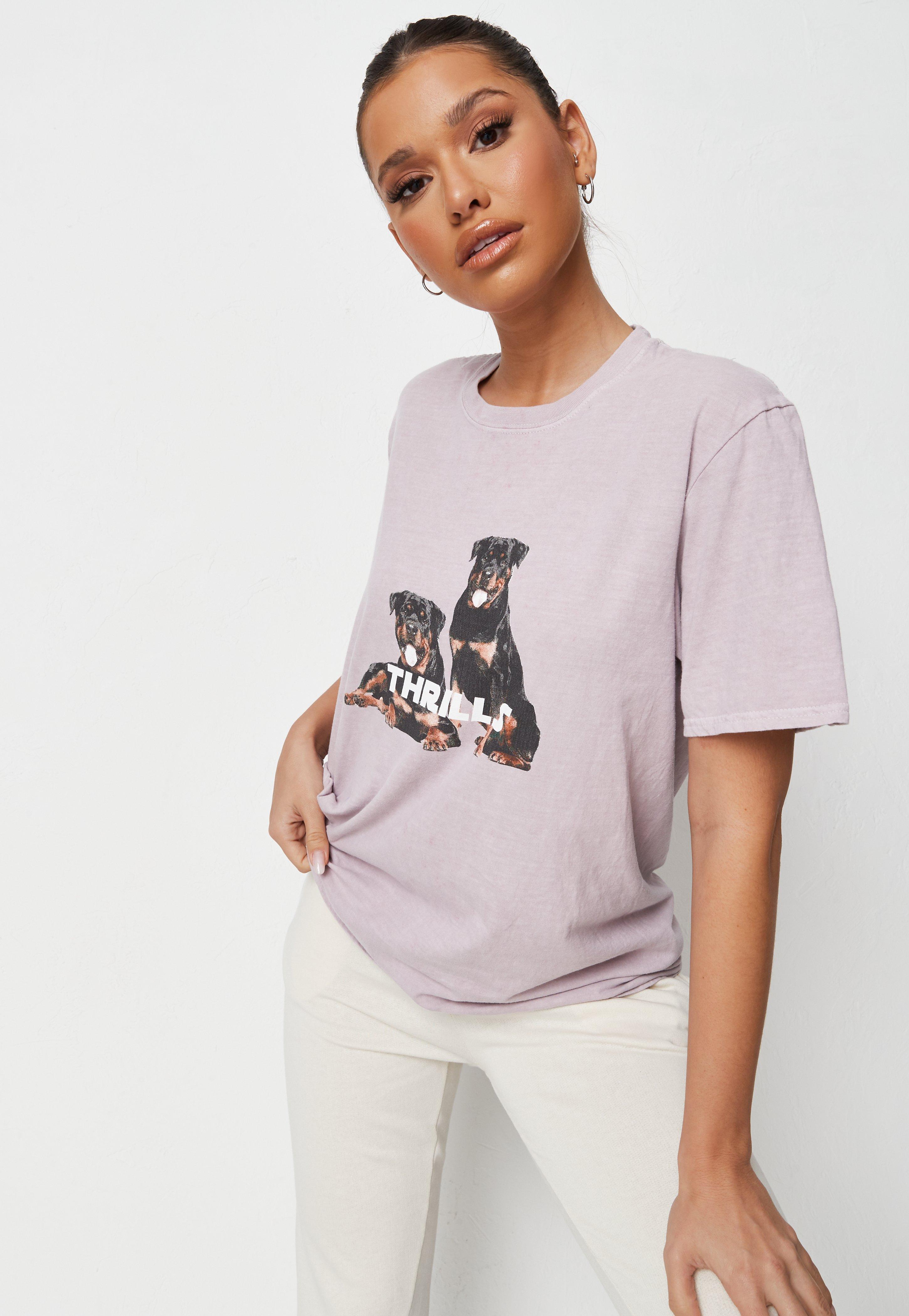 Rose Washed Thrills Oversized T Shirt 
