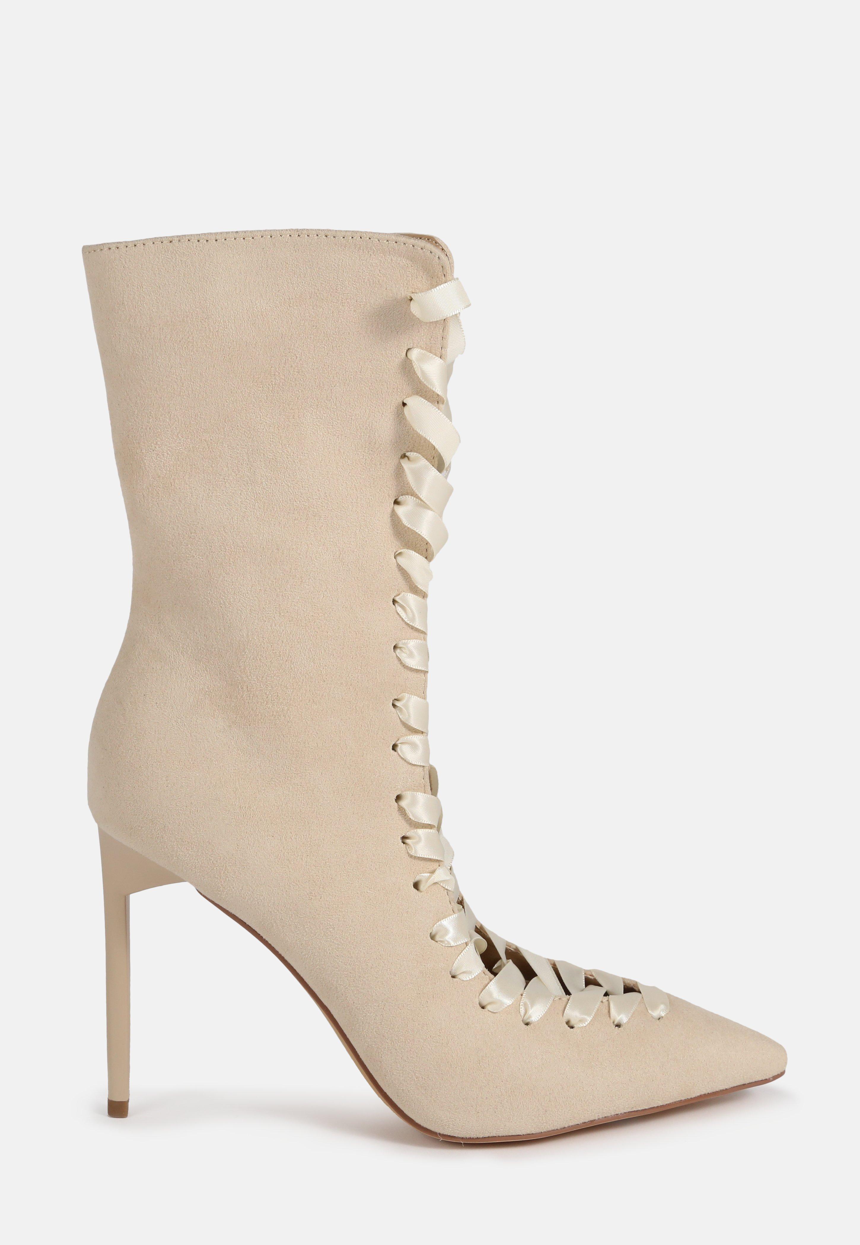 faux suede pointed toe booties