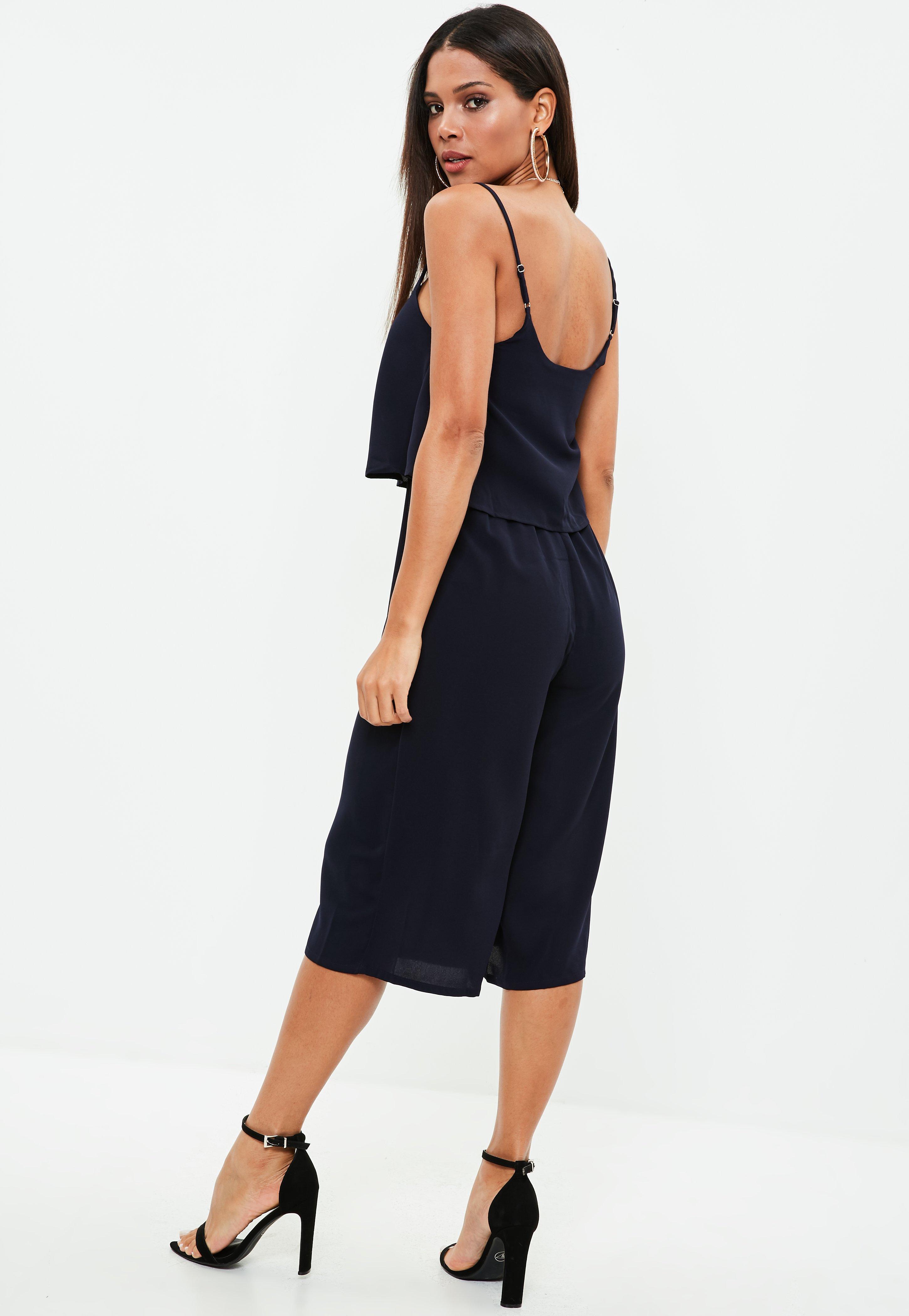double layer culotte jumpsuit