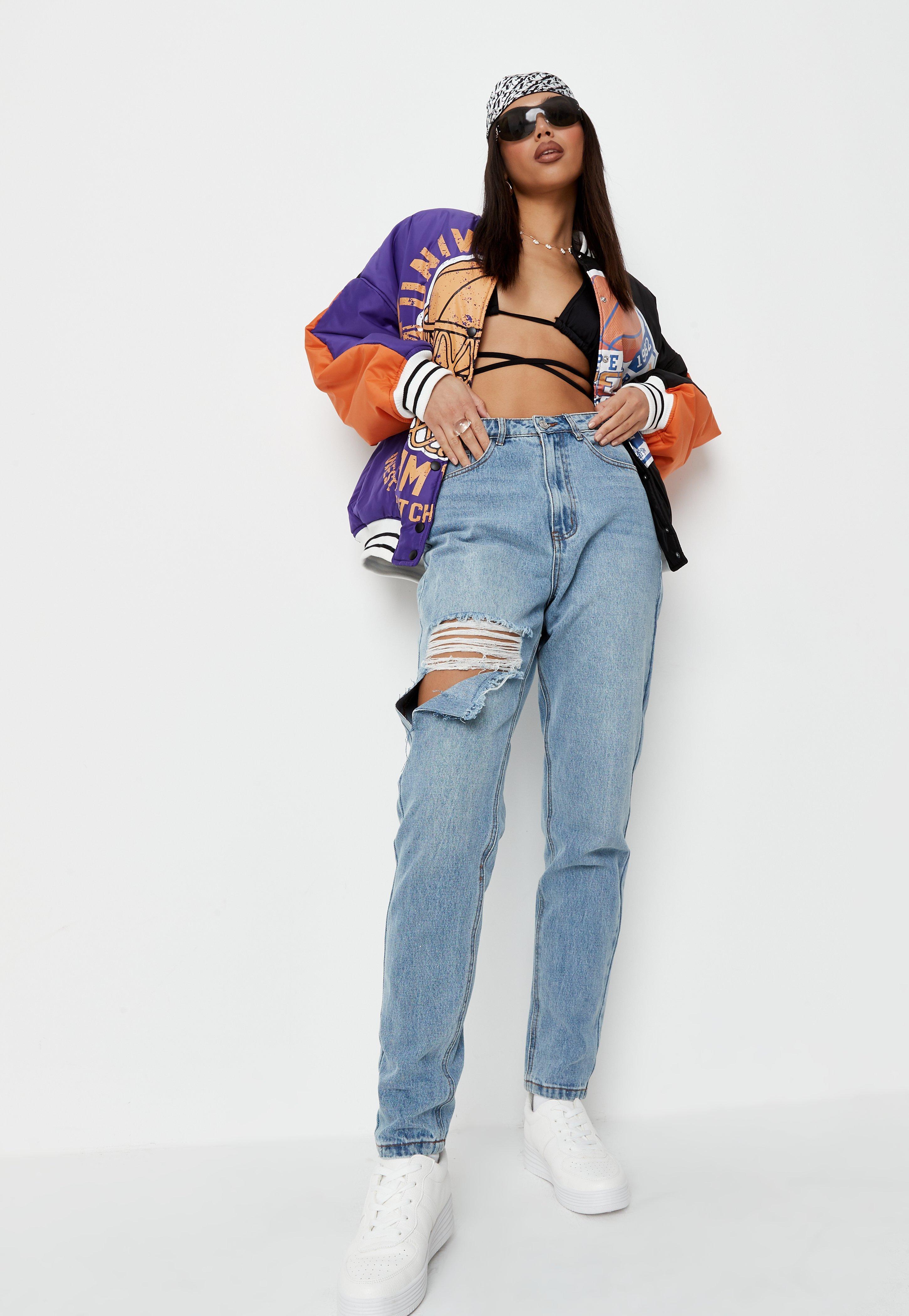 graphic varsity jacket