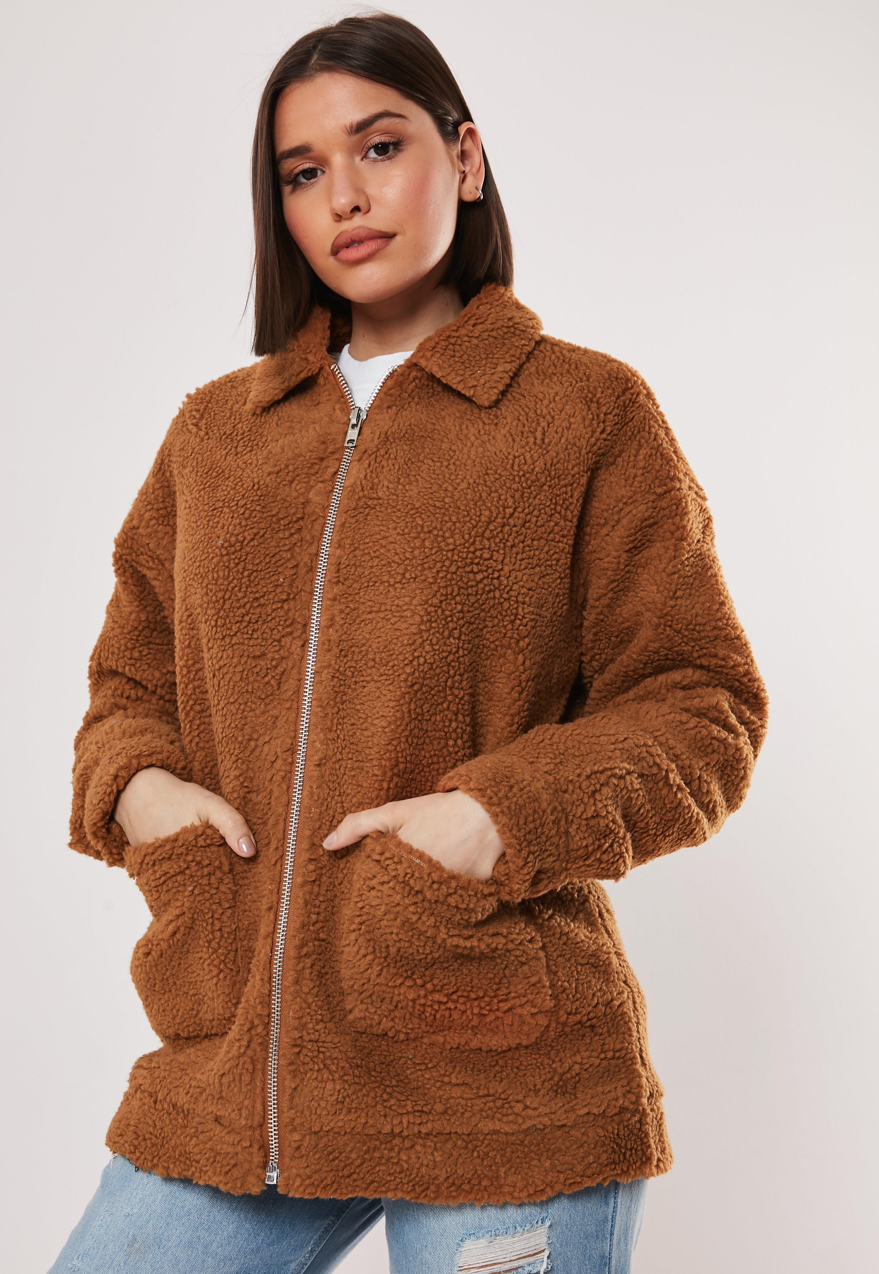 rust teddy jacket