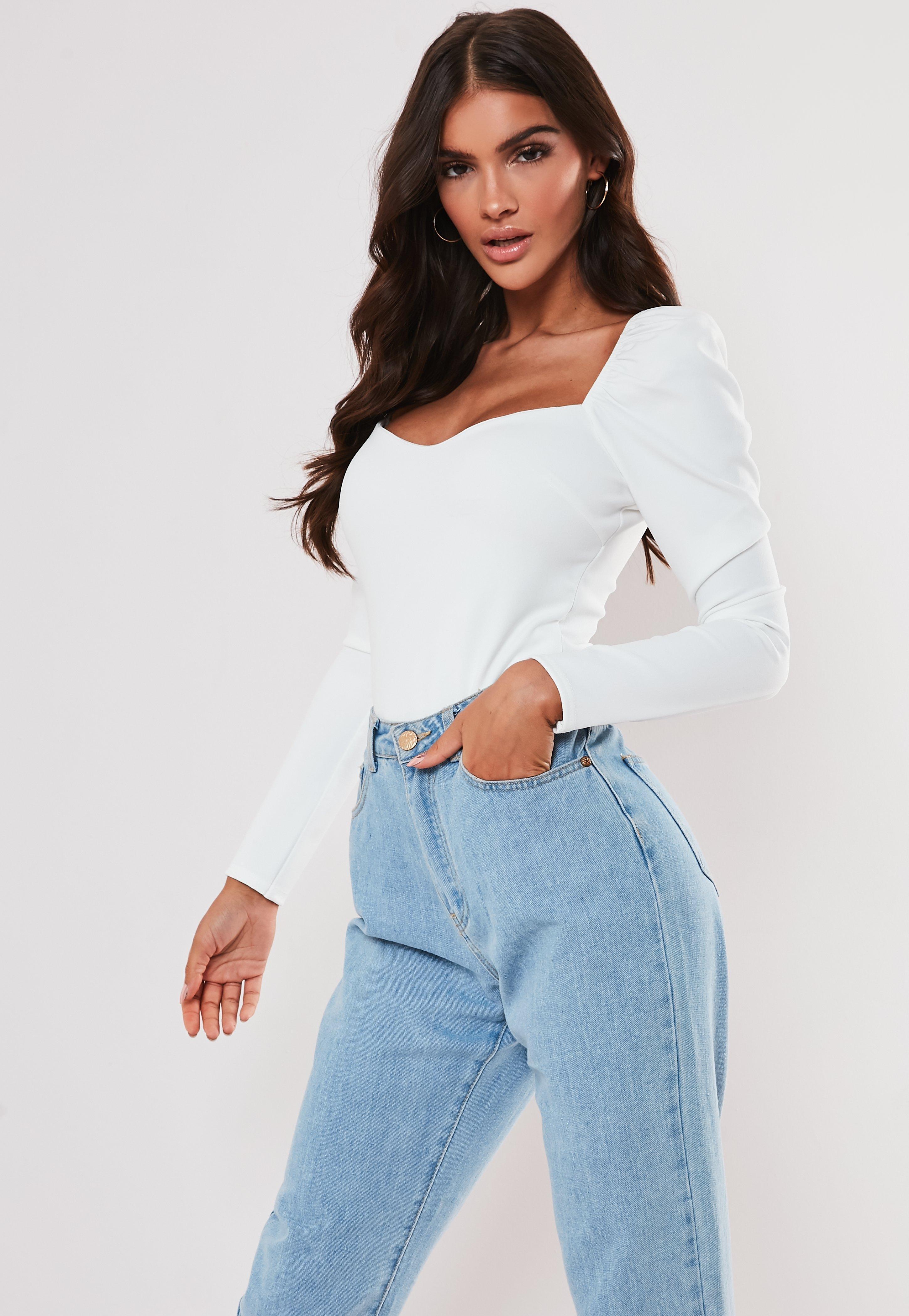 white sweetheart bodysuit