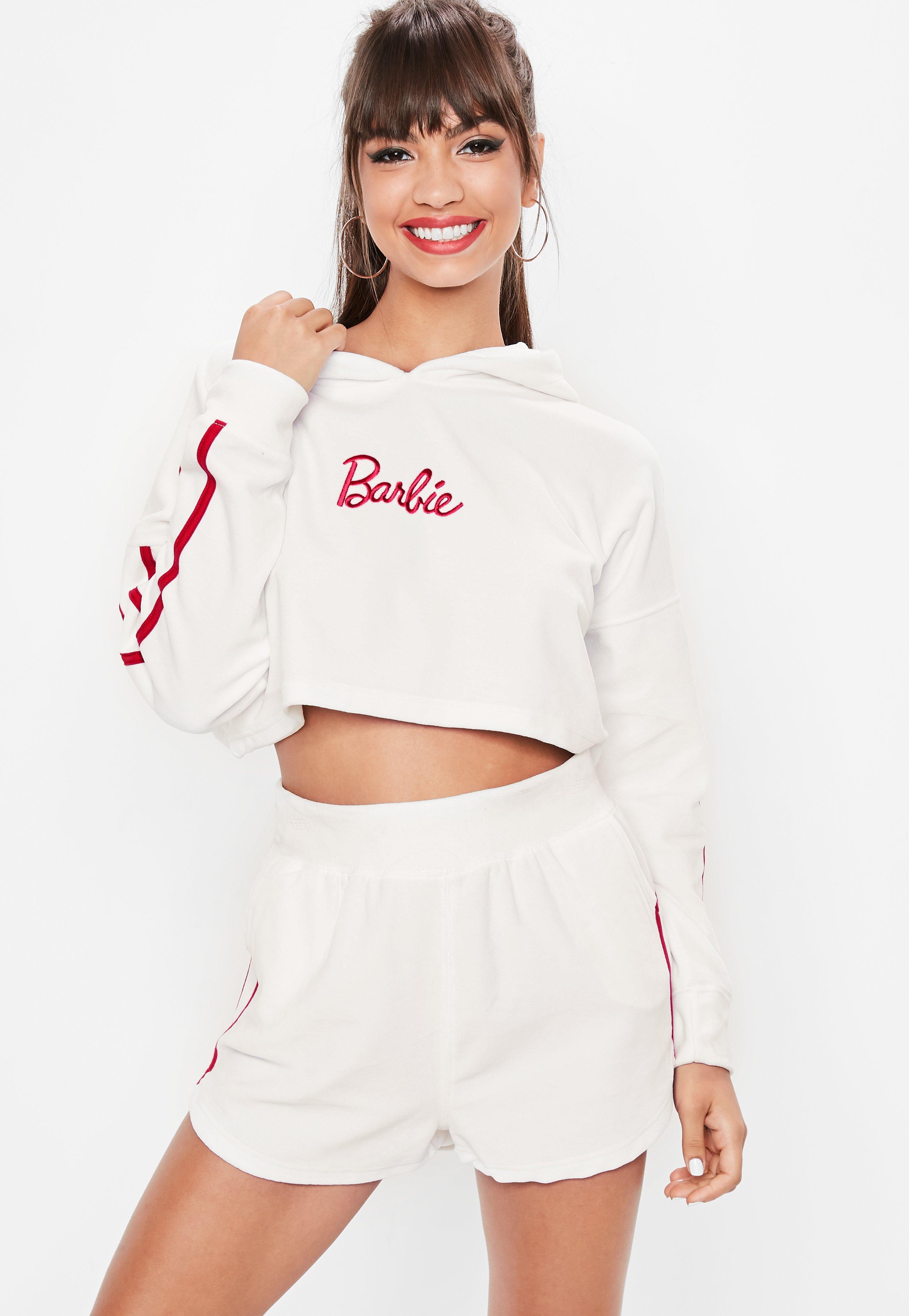 barbie crop top hoodie