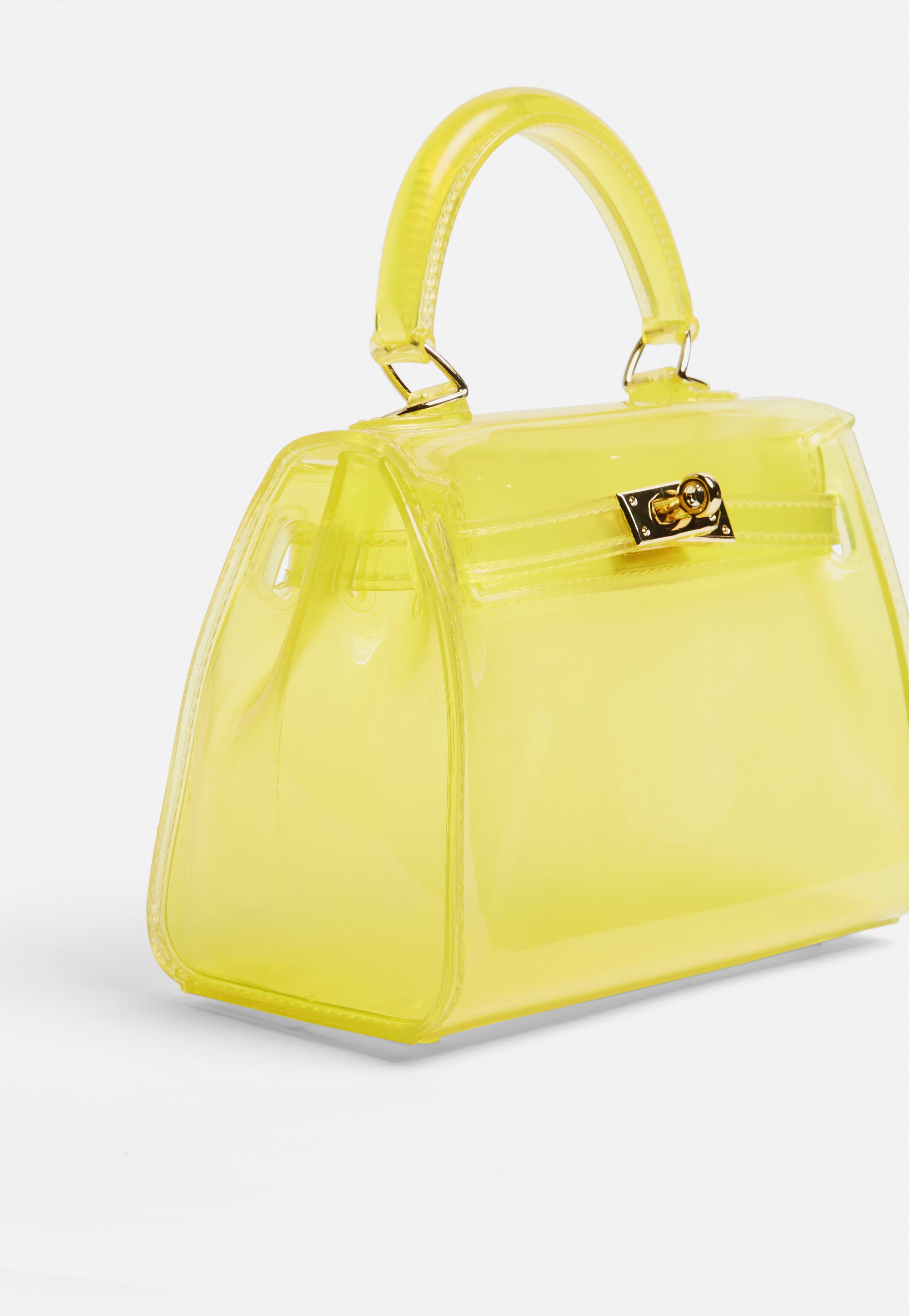 yellow transparent bag