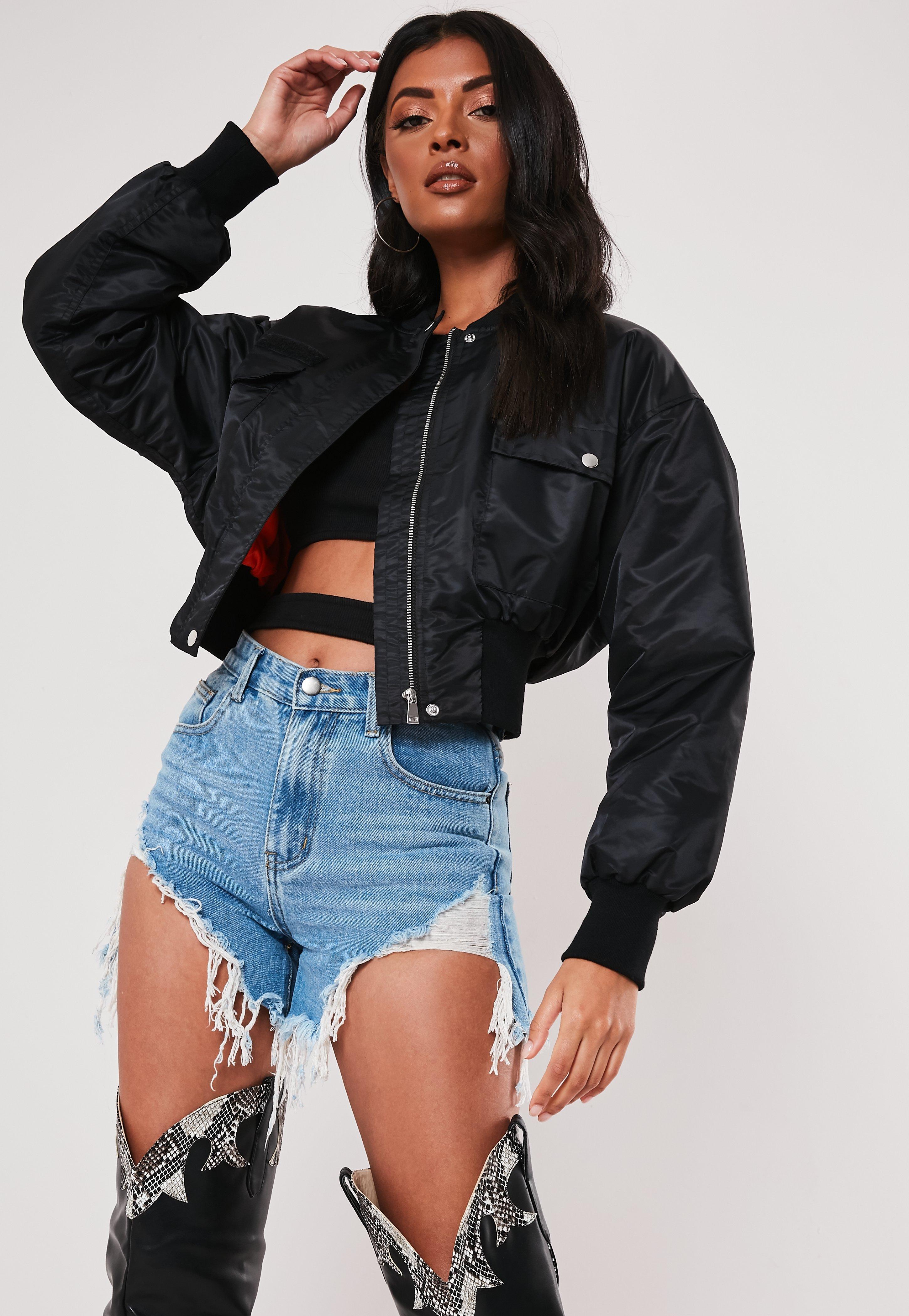 cropped flight jacket