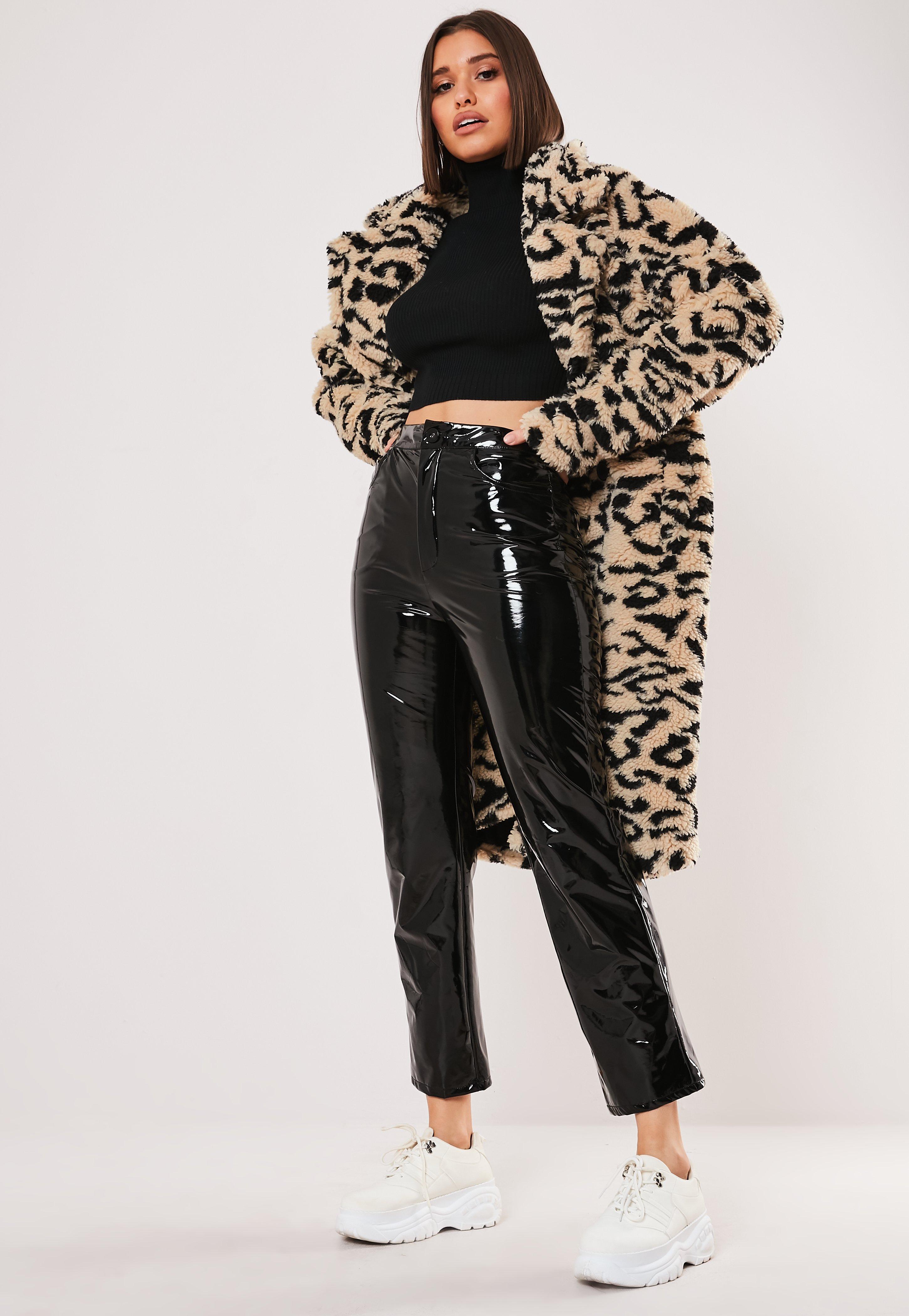 leopard print borg jacket