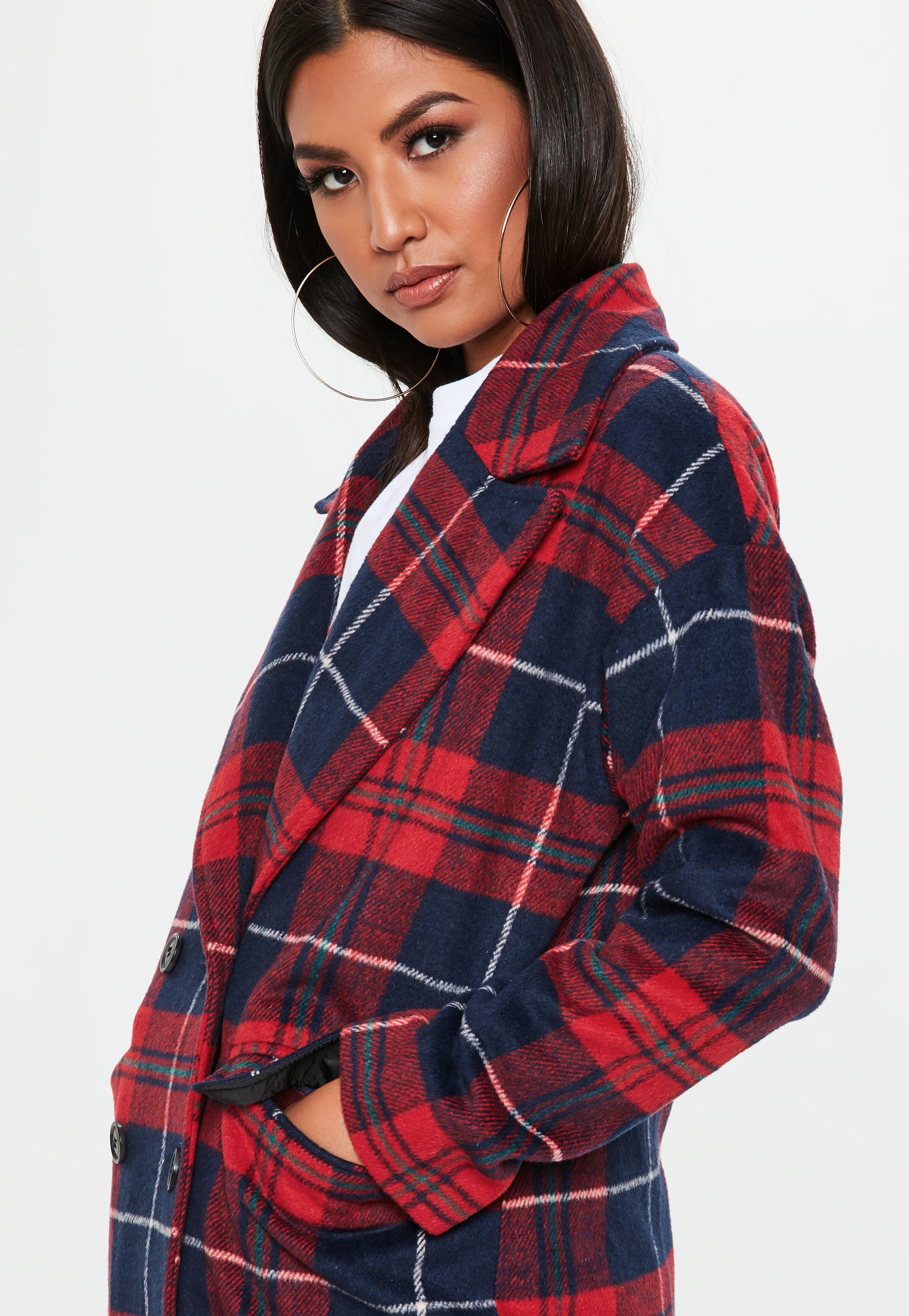 next red check coat