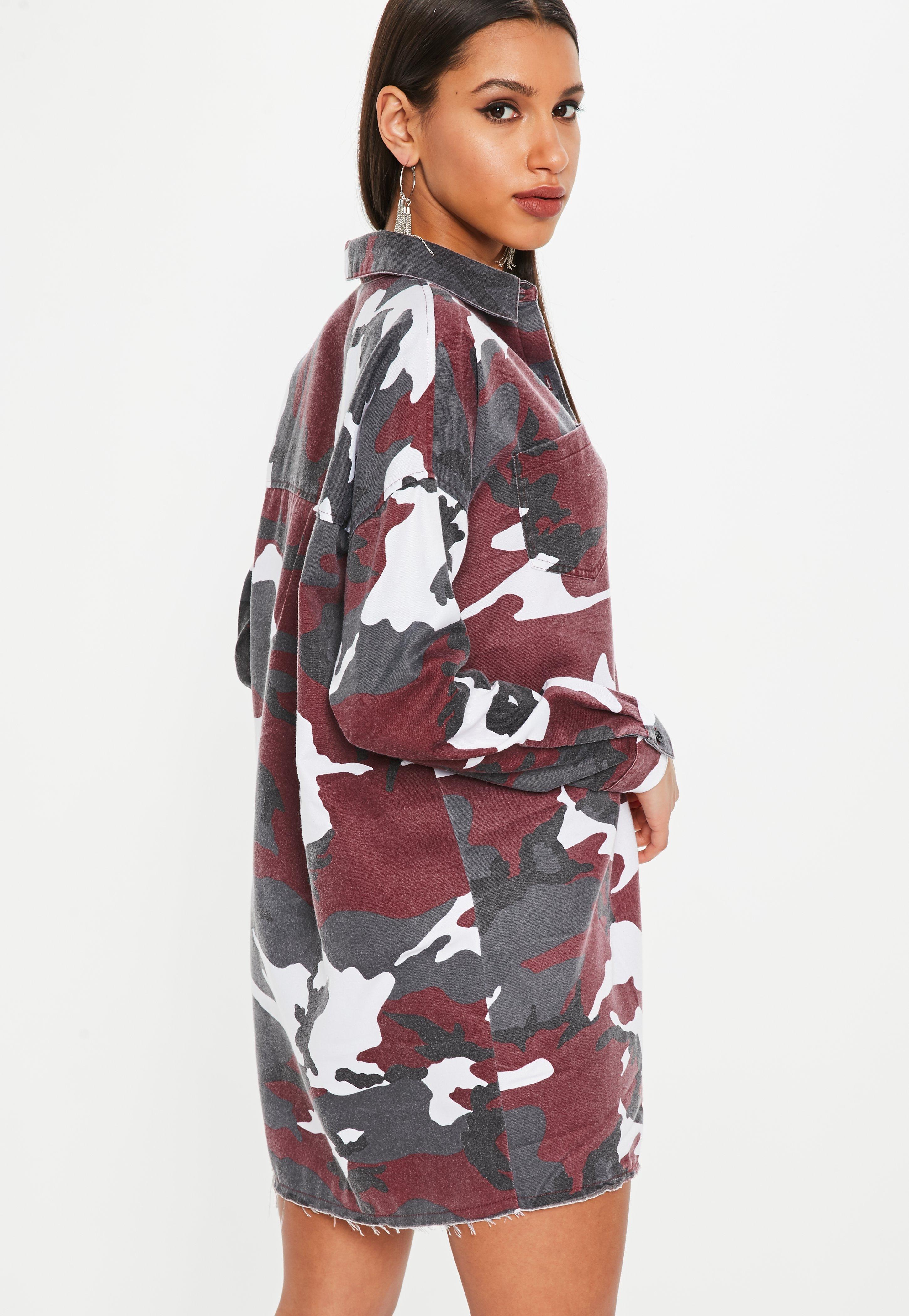 red camo long sleeve shirt
