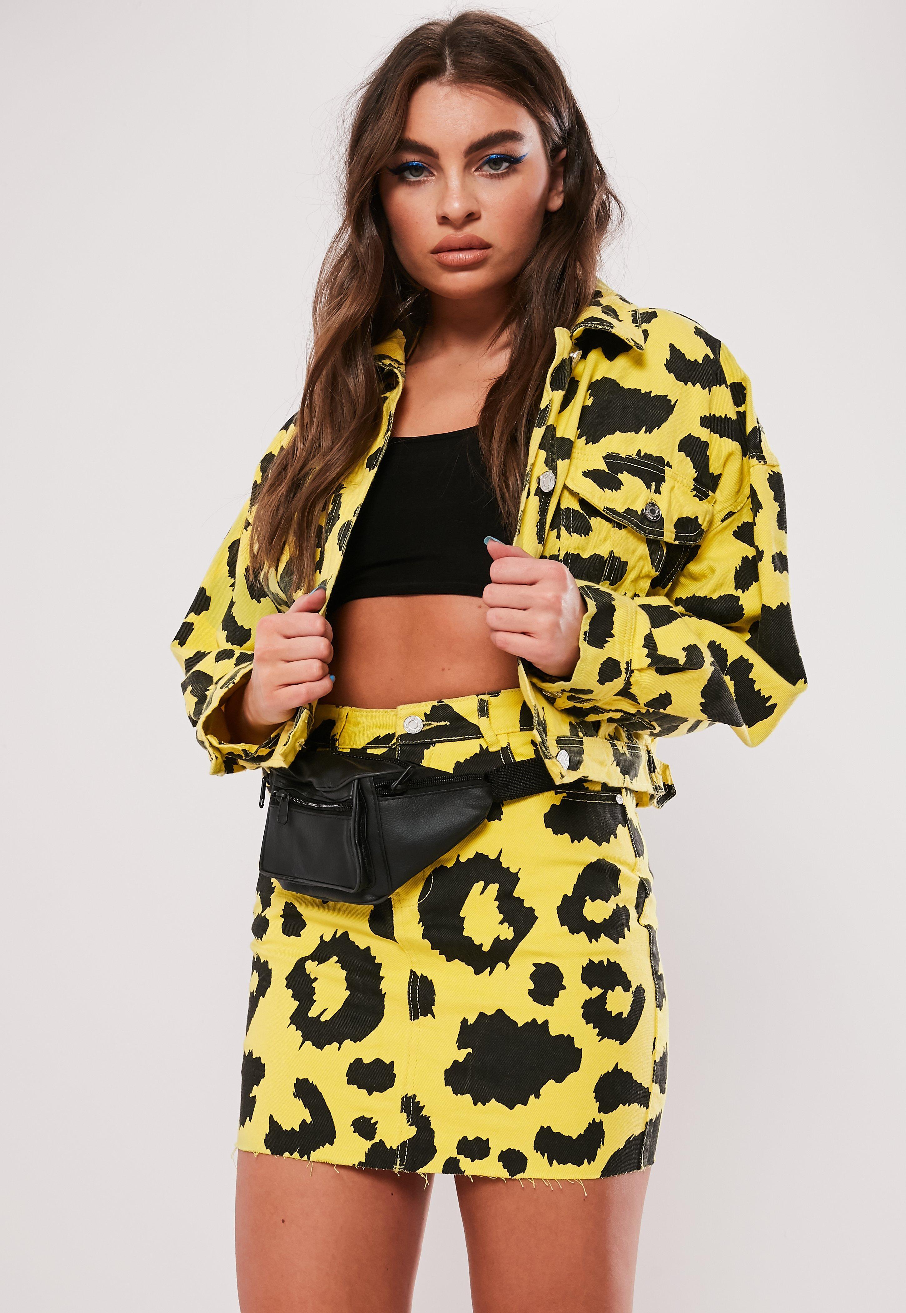 leopard print denim co ord