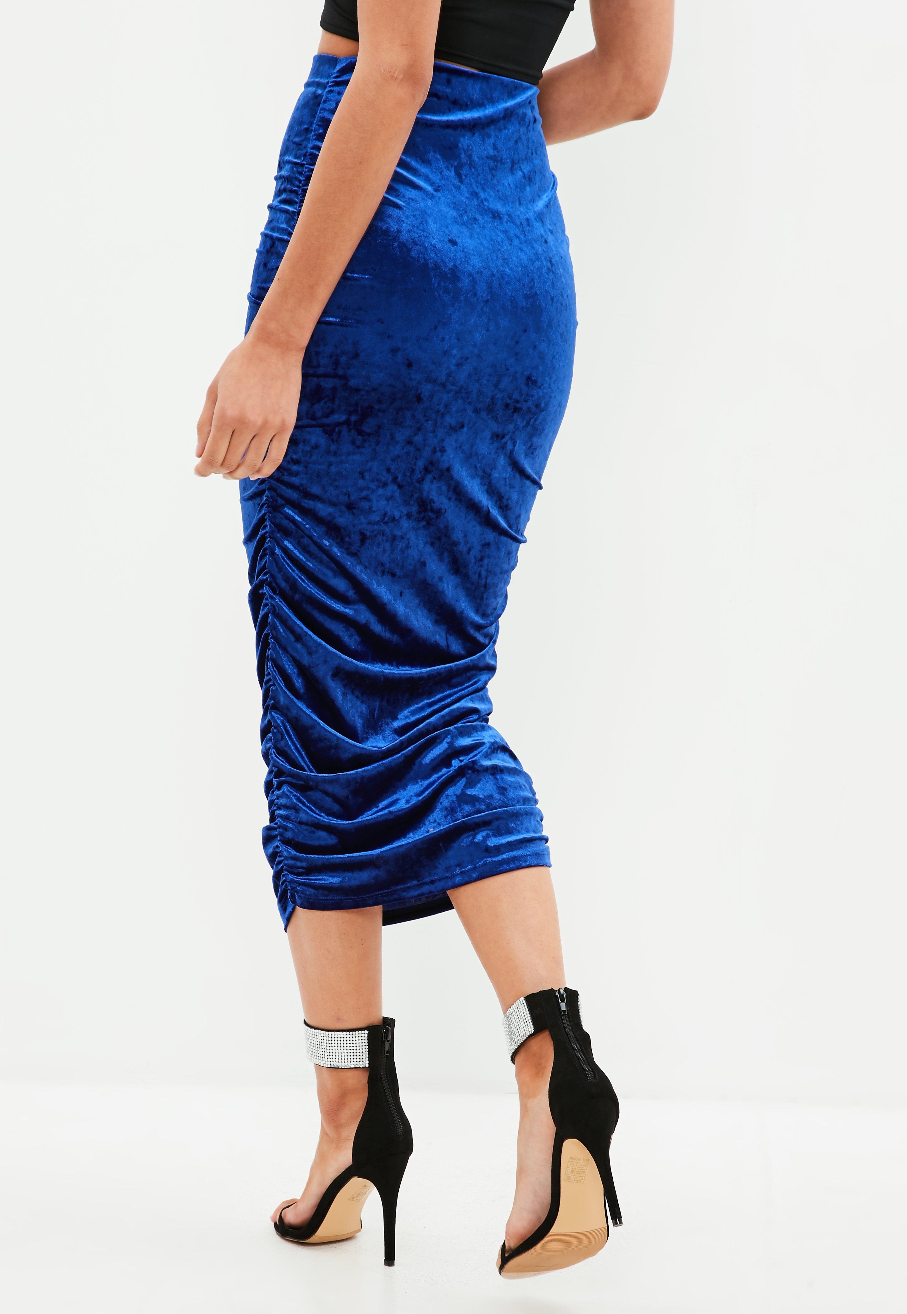 midi skirt velvet