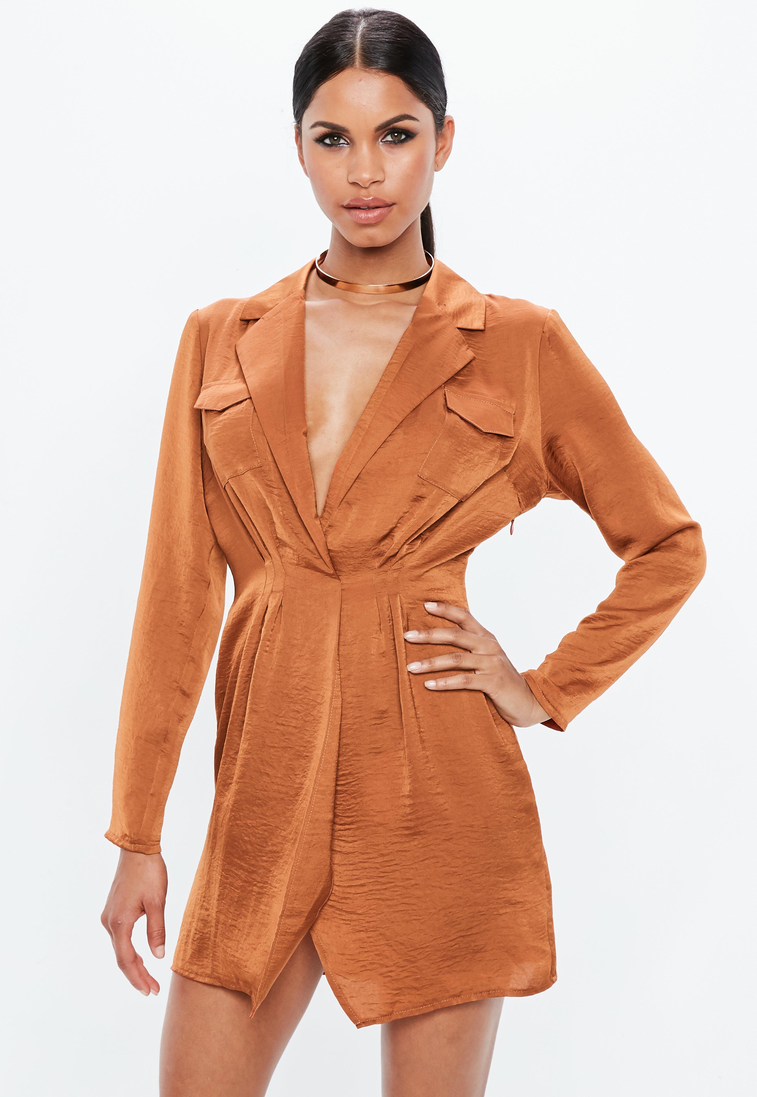 rust shift dress