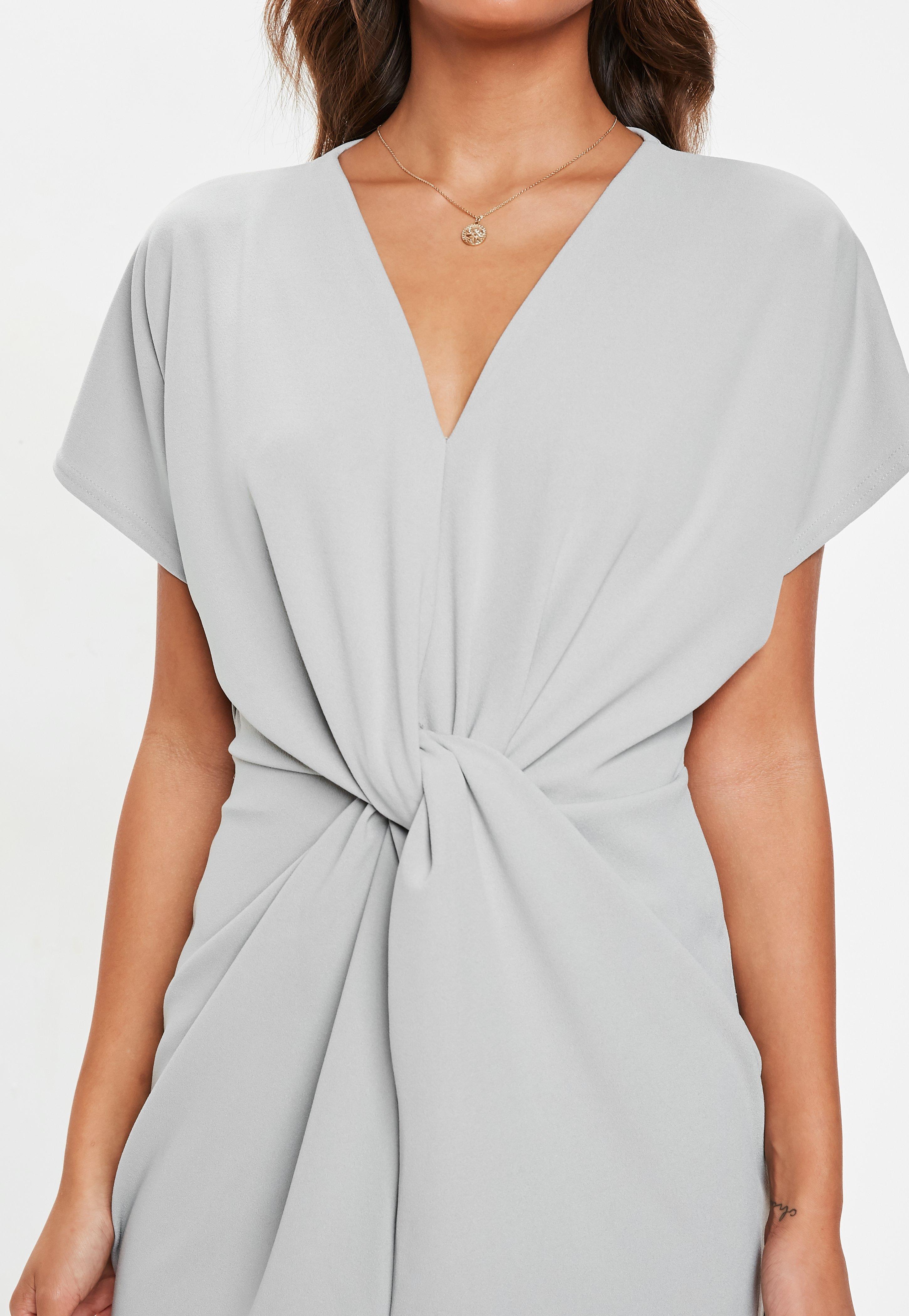 knot front shift dress