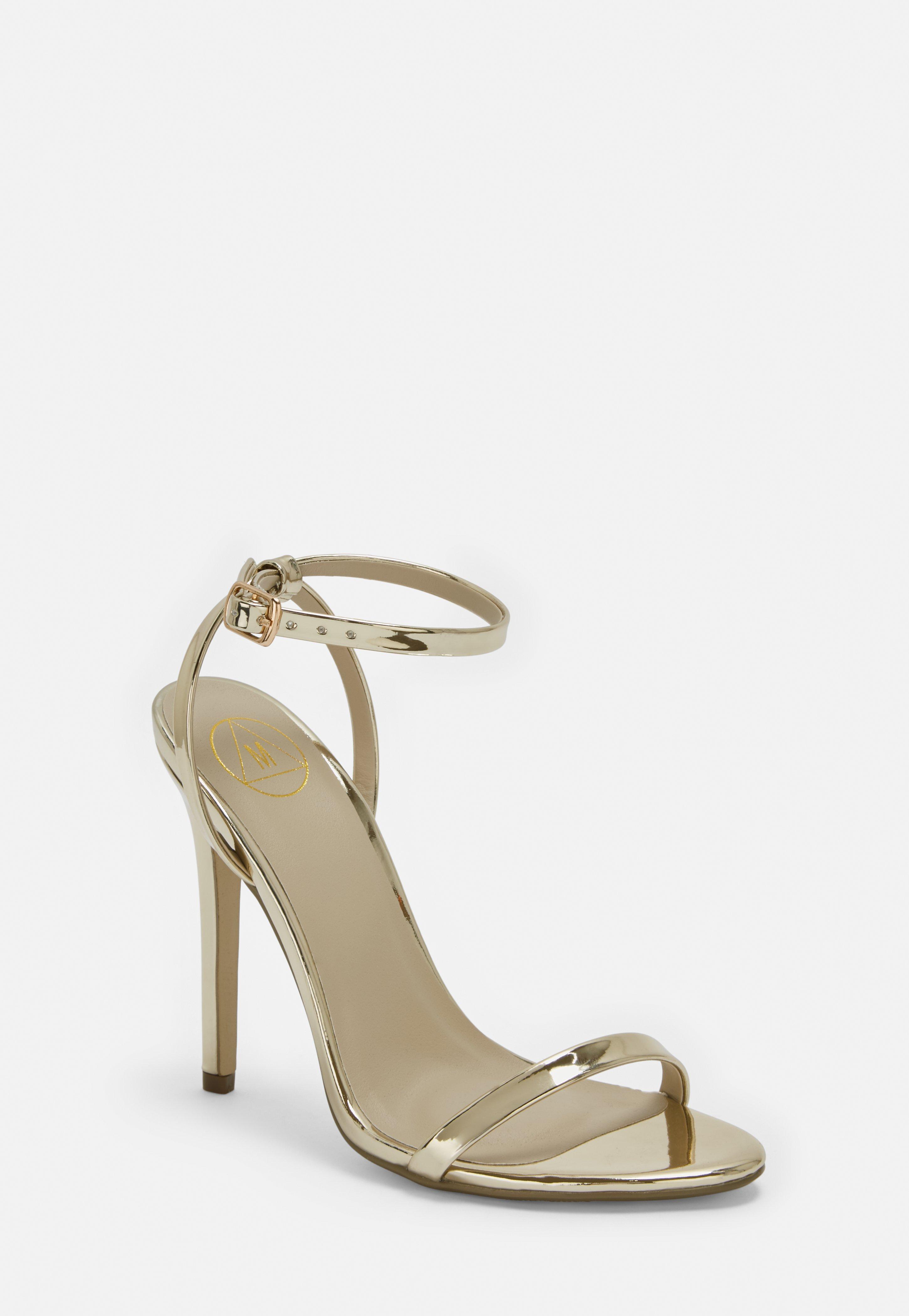 strappy barely there heels