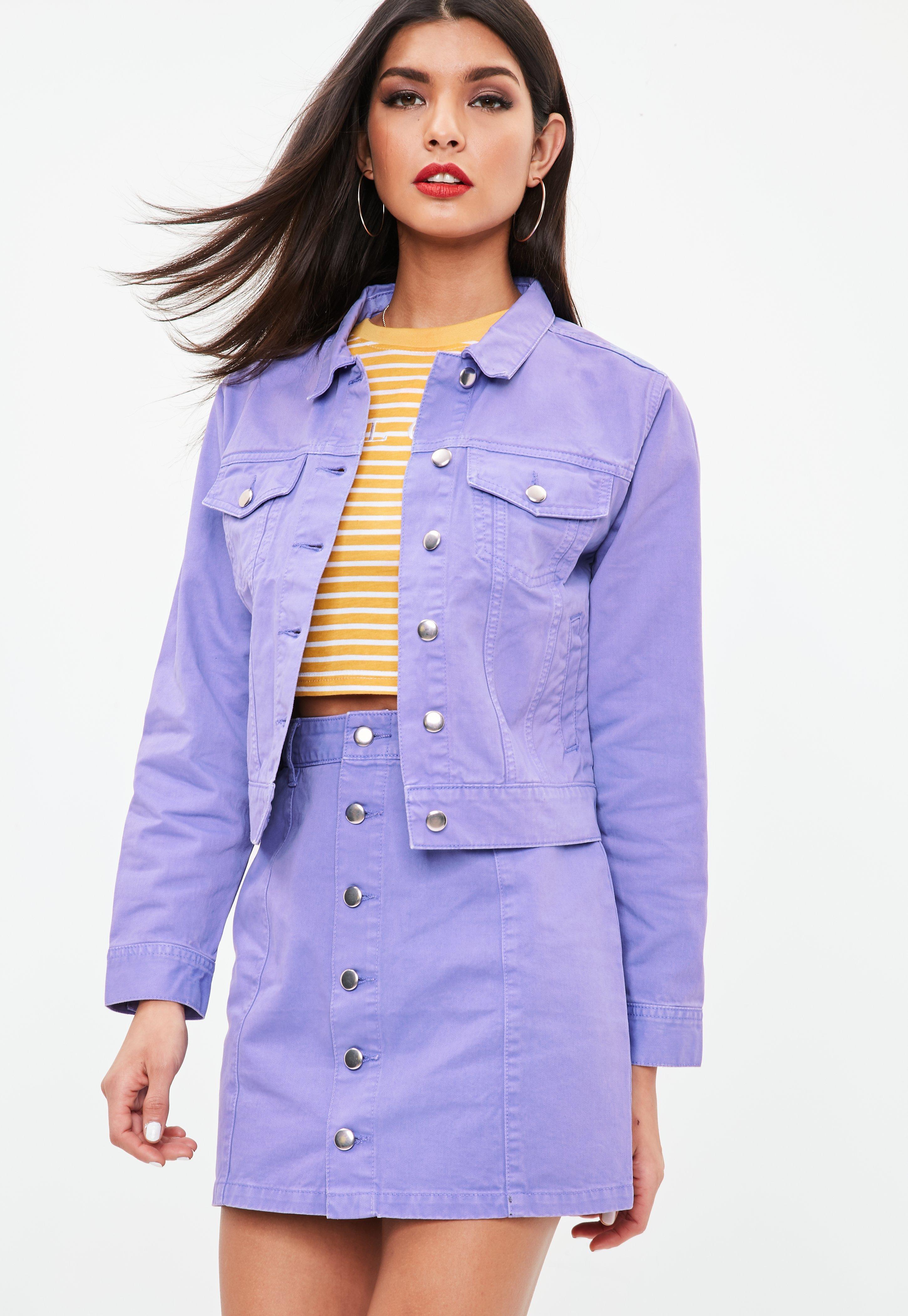 denim purple jacket