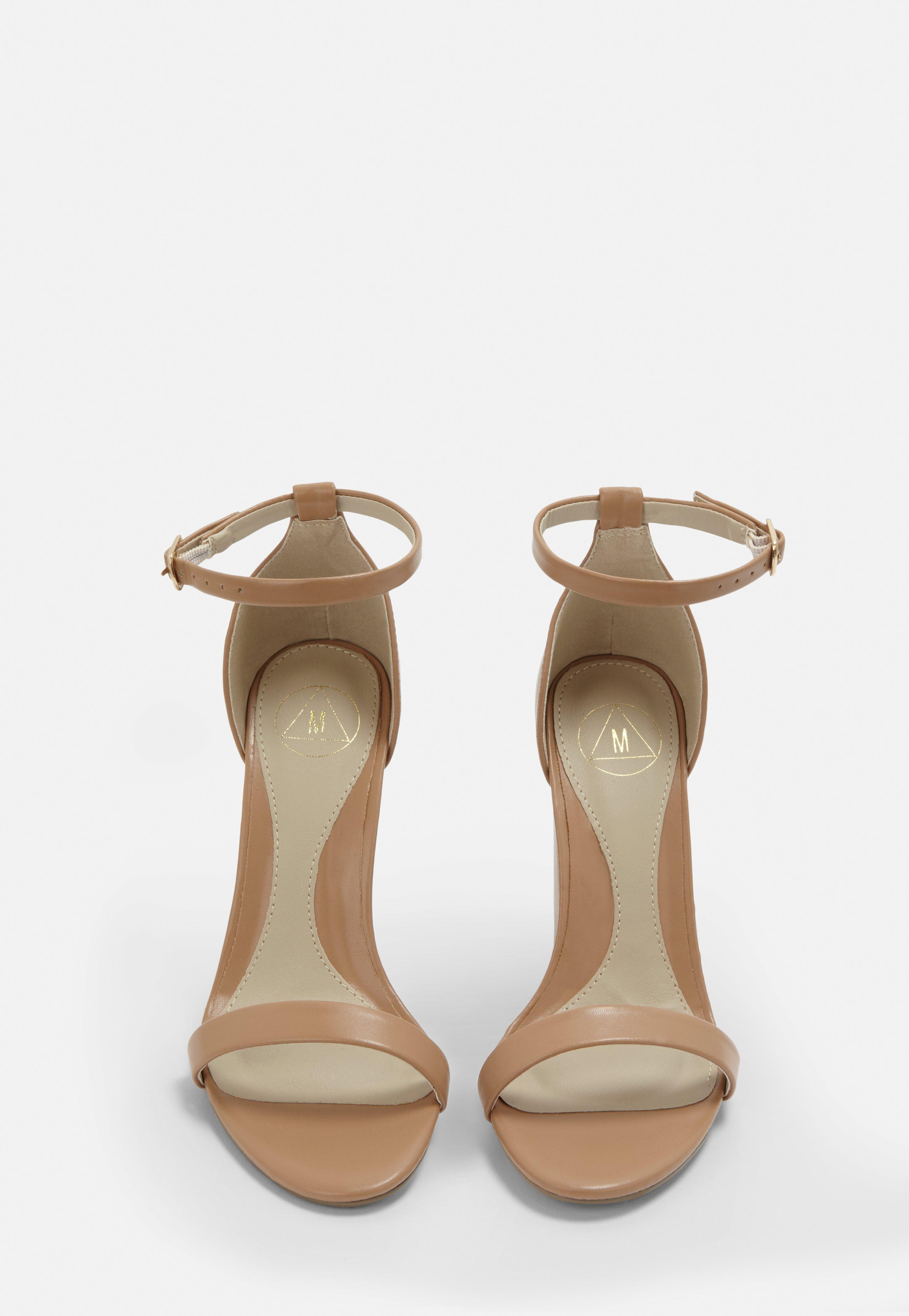 taupe barely there heels