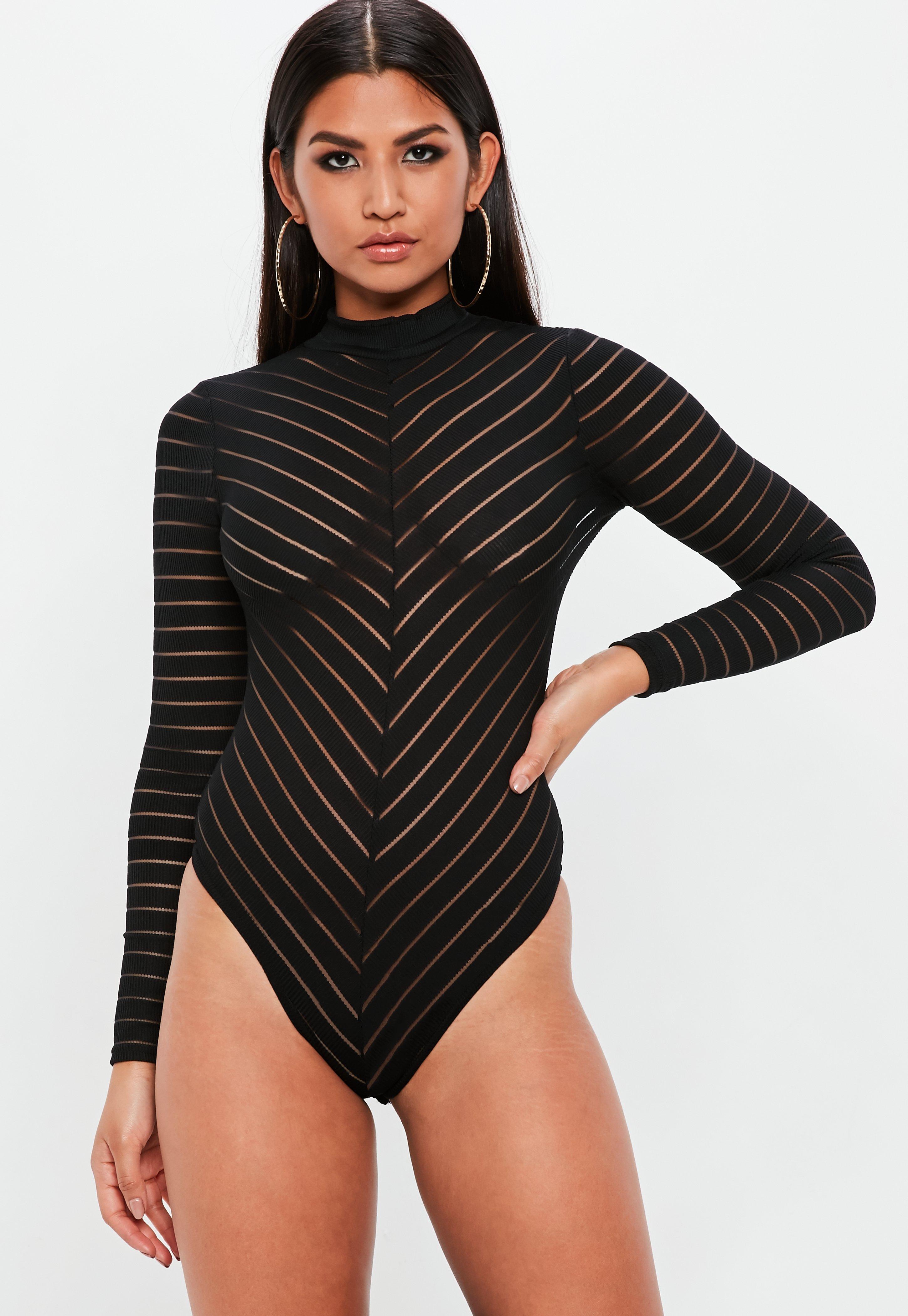 chevron bodysuit