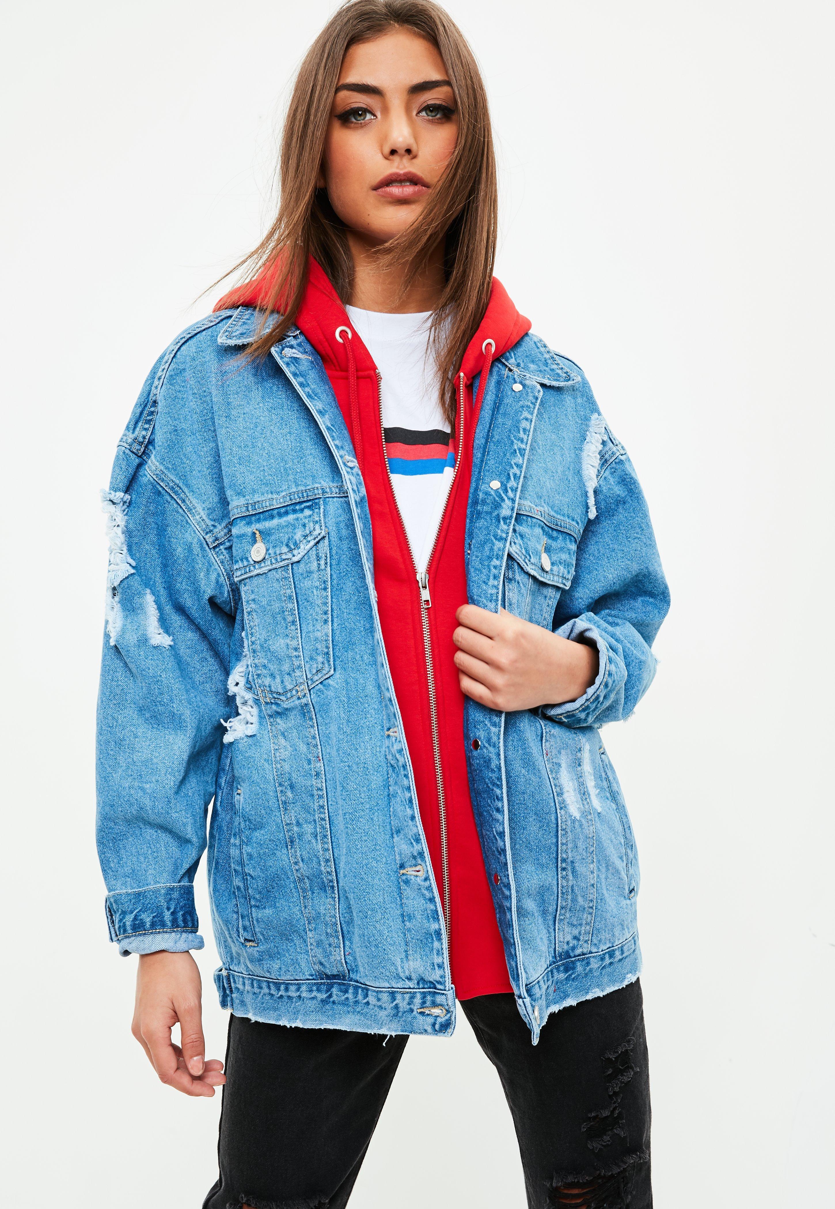 blue jersey hoodie denim jacket