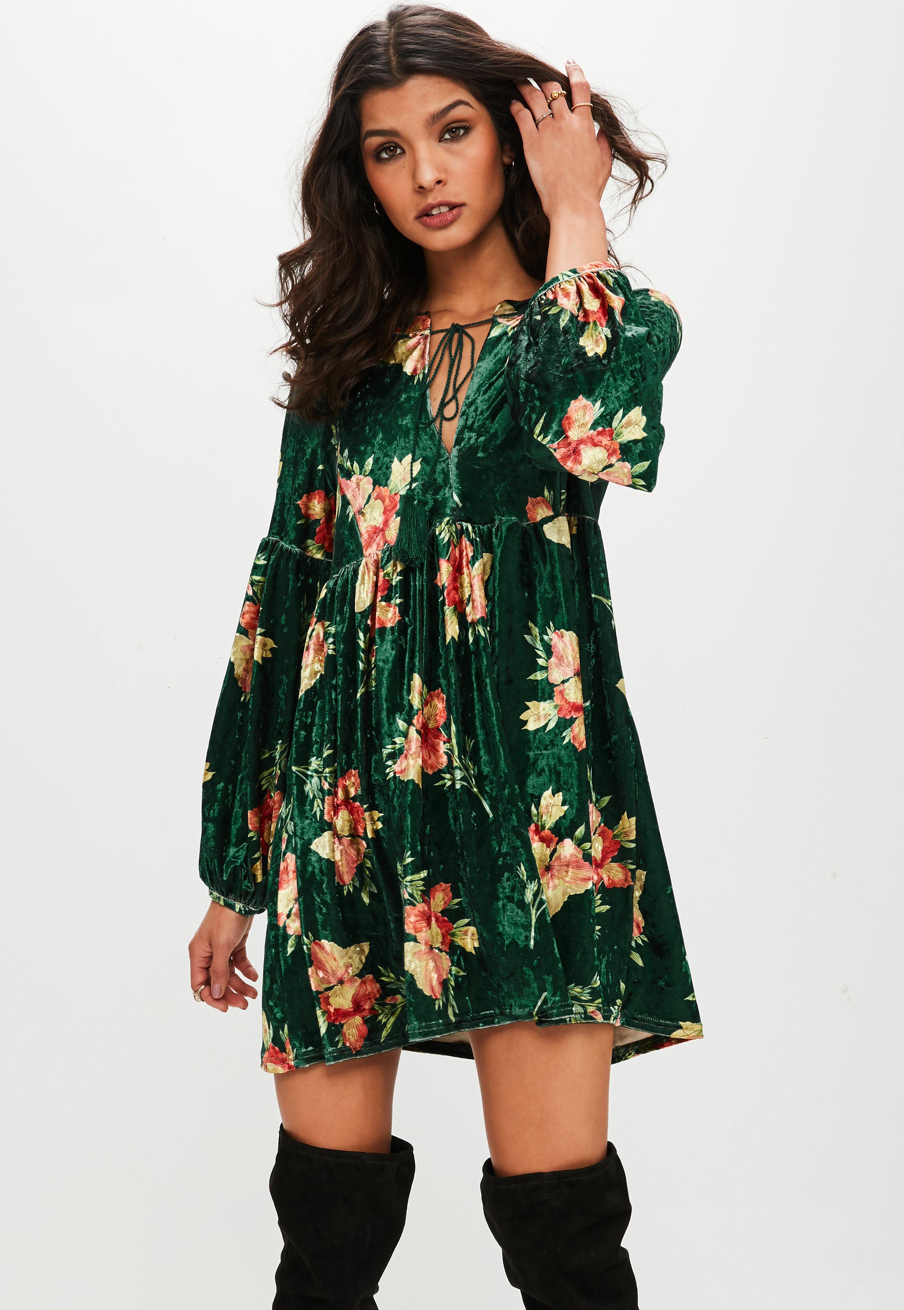 velvet smock dress