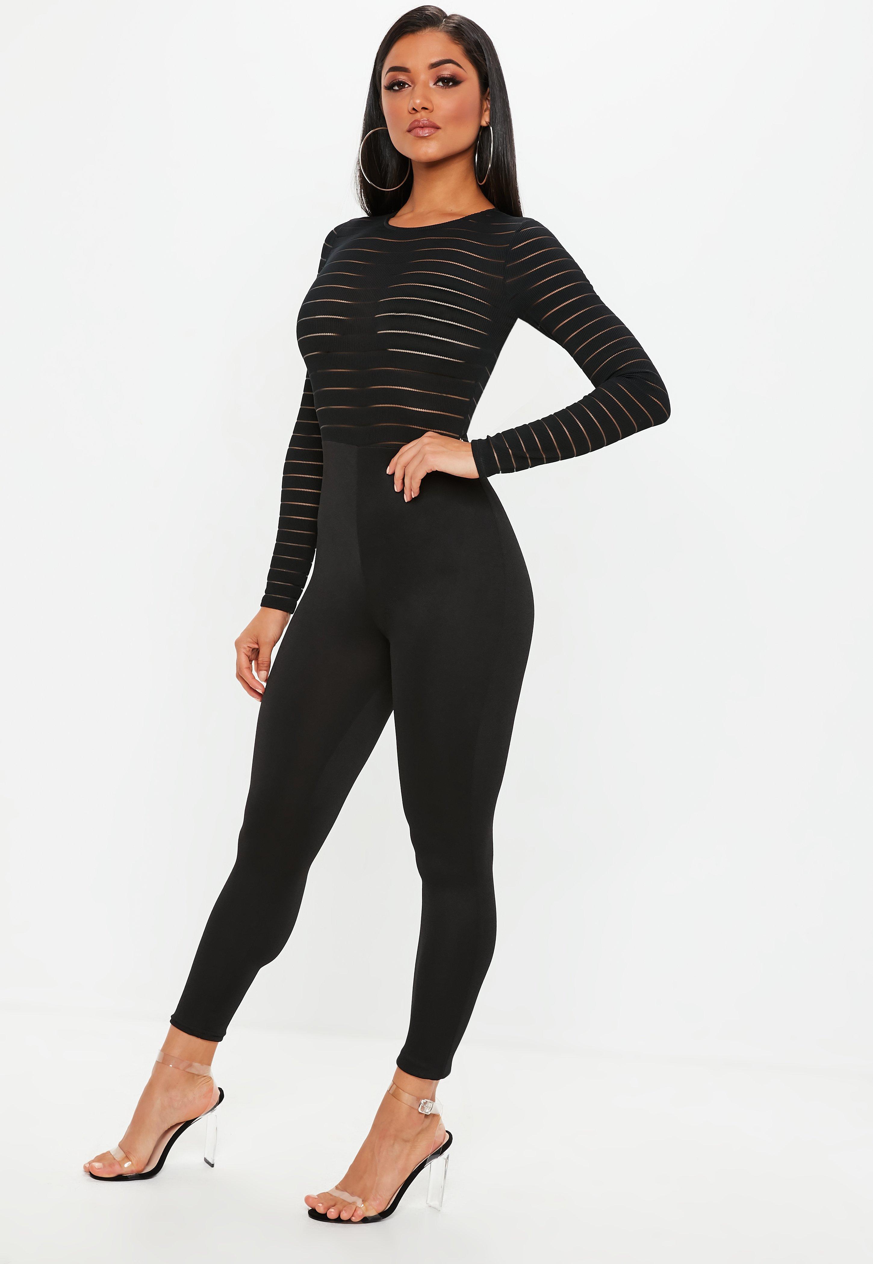 black burn out mesh jumpsuit