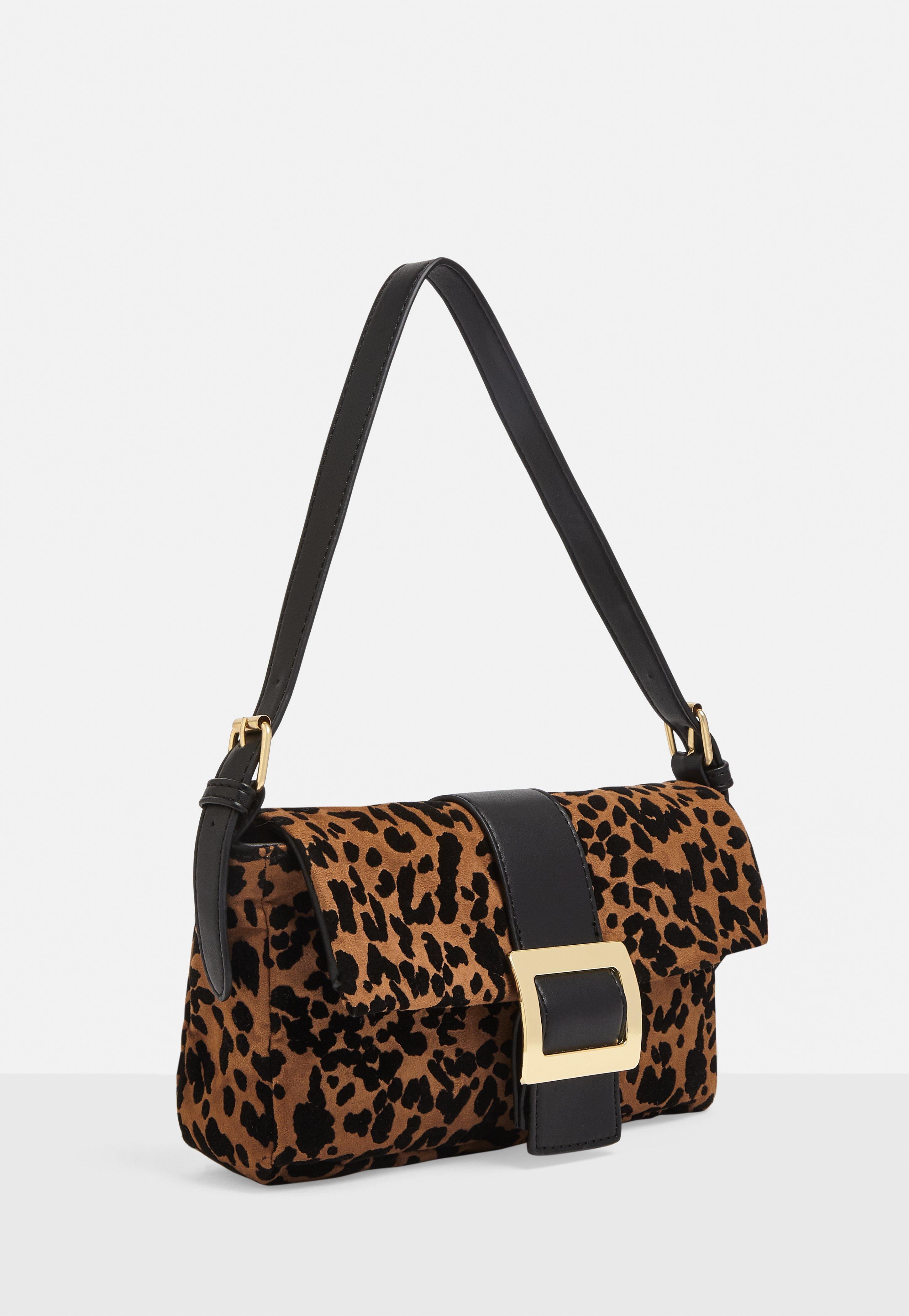 Brown animal print crossbody bag Clearance