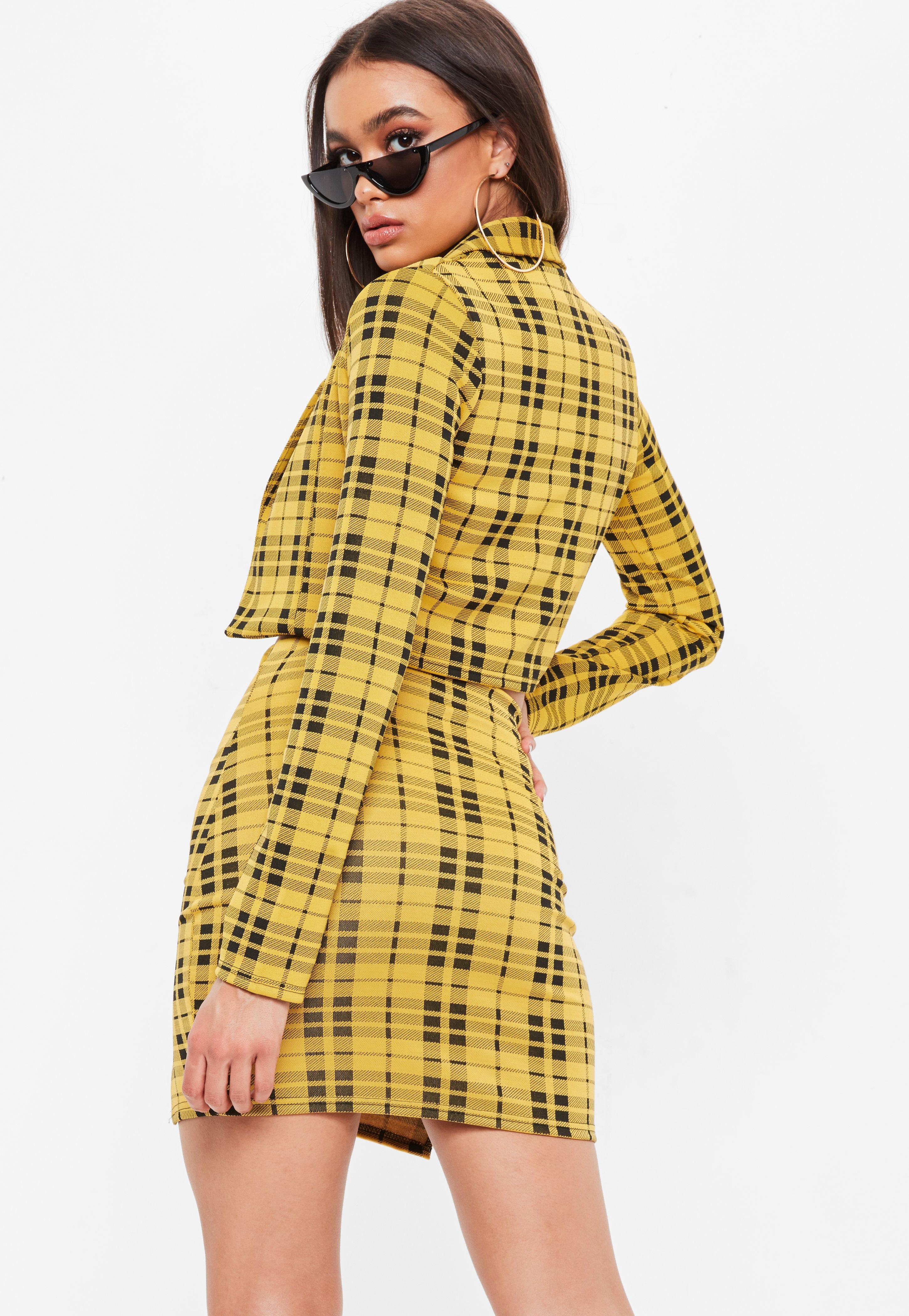 yellow check jacket