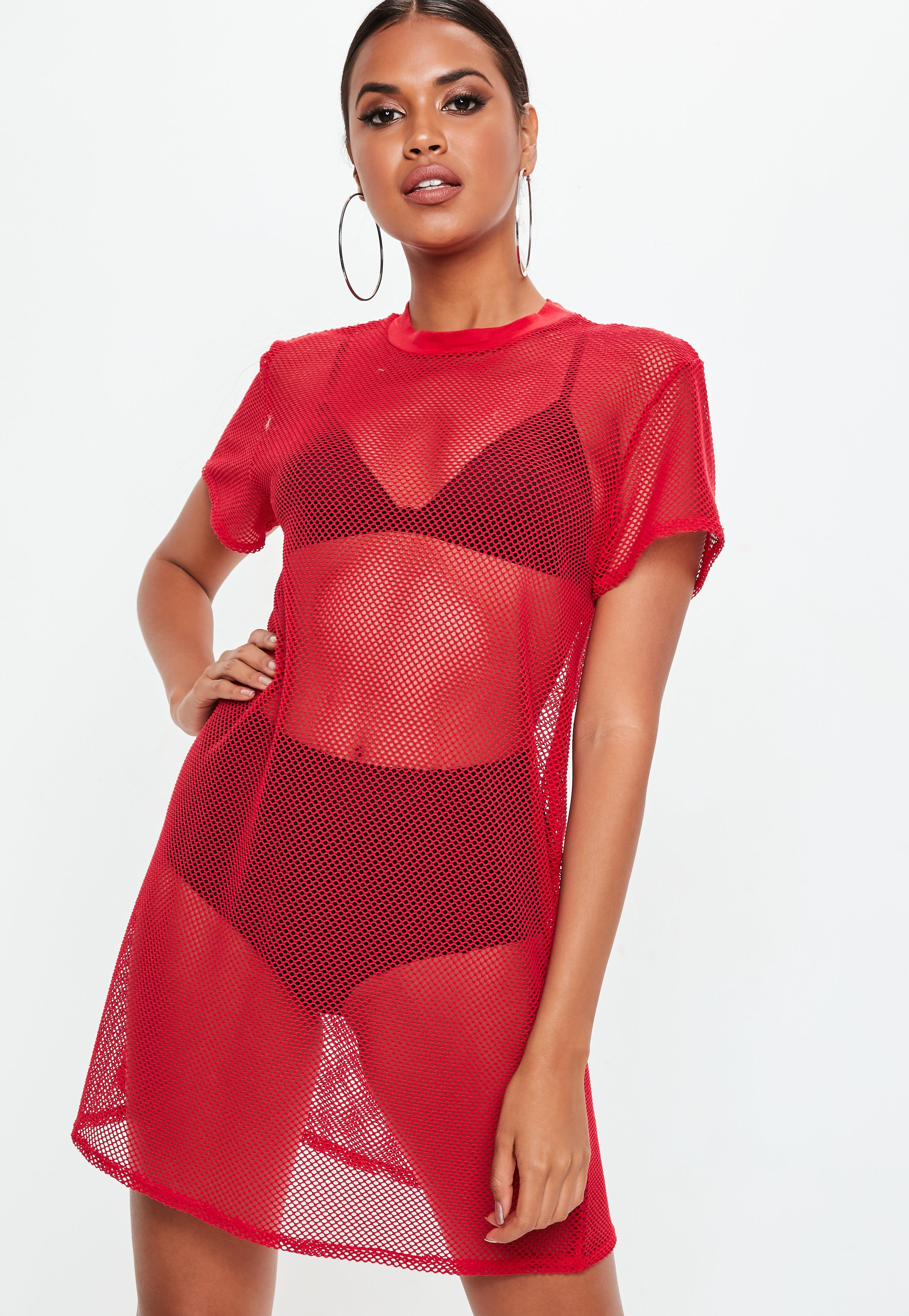 Oversized fishnet t 2025 shirt dress