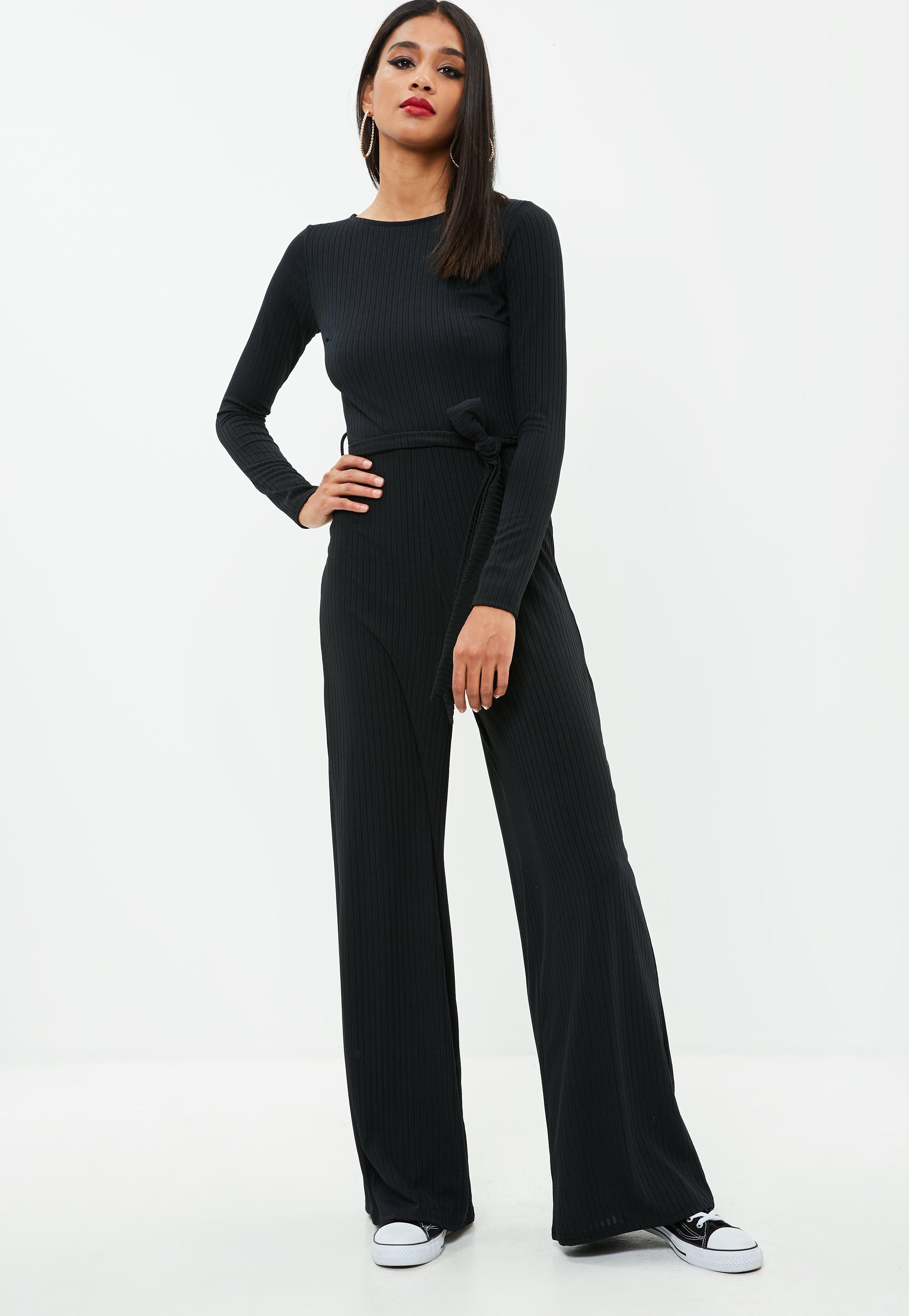 wide leg trouser jumpsuit