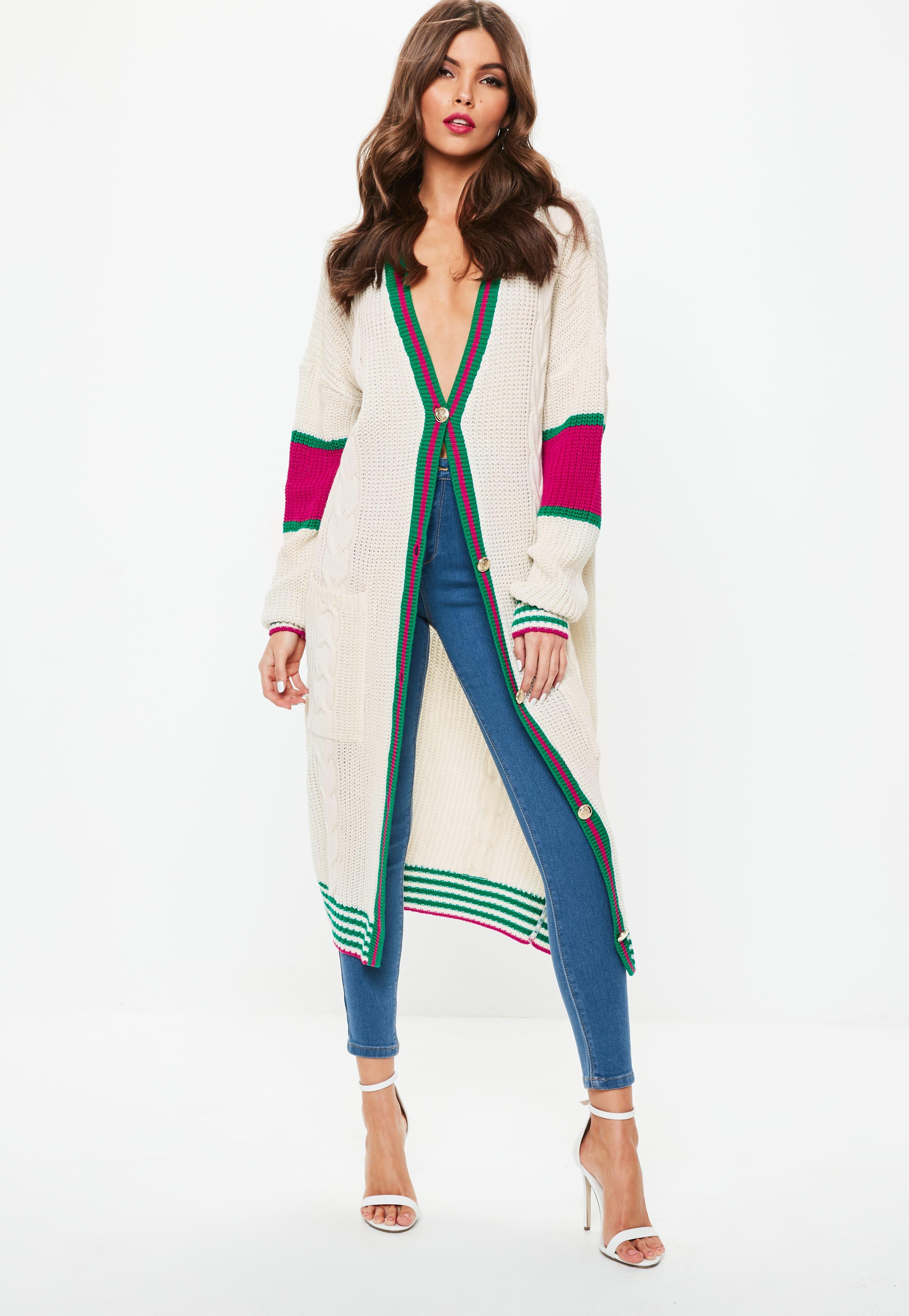 white long line cardigan