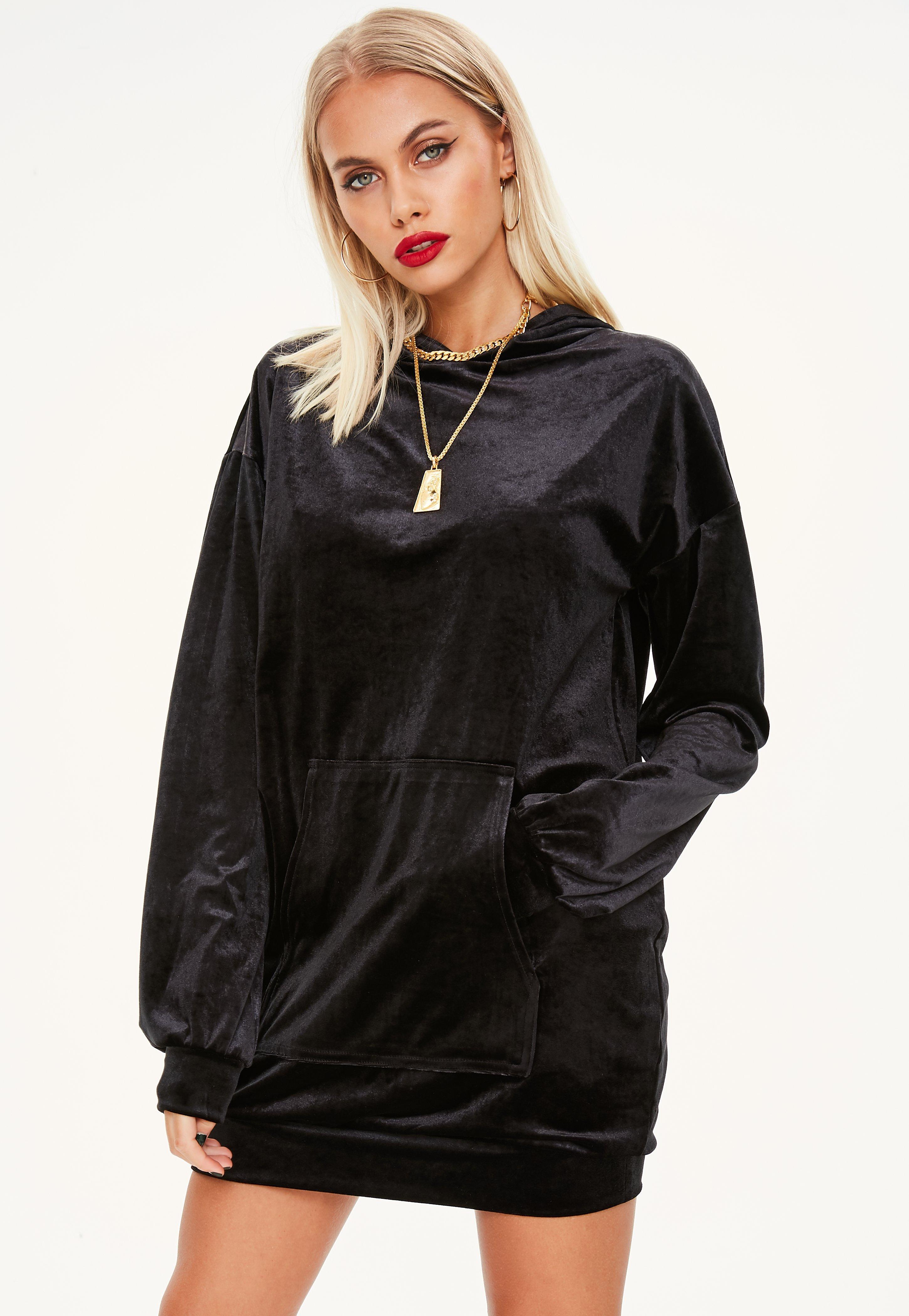 black velvet jumper dress