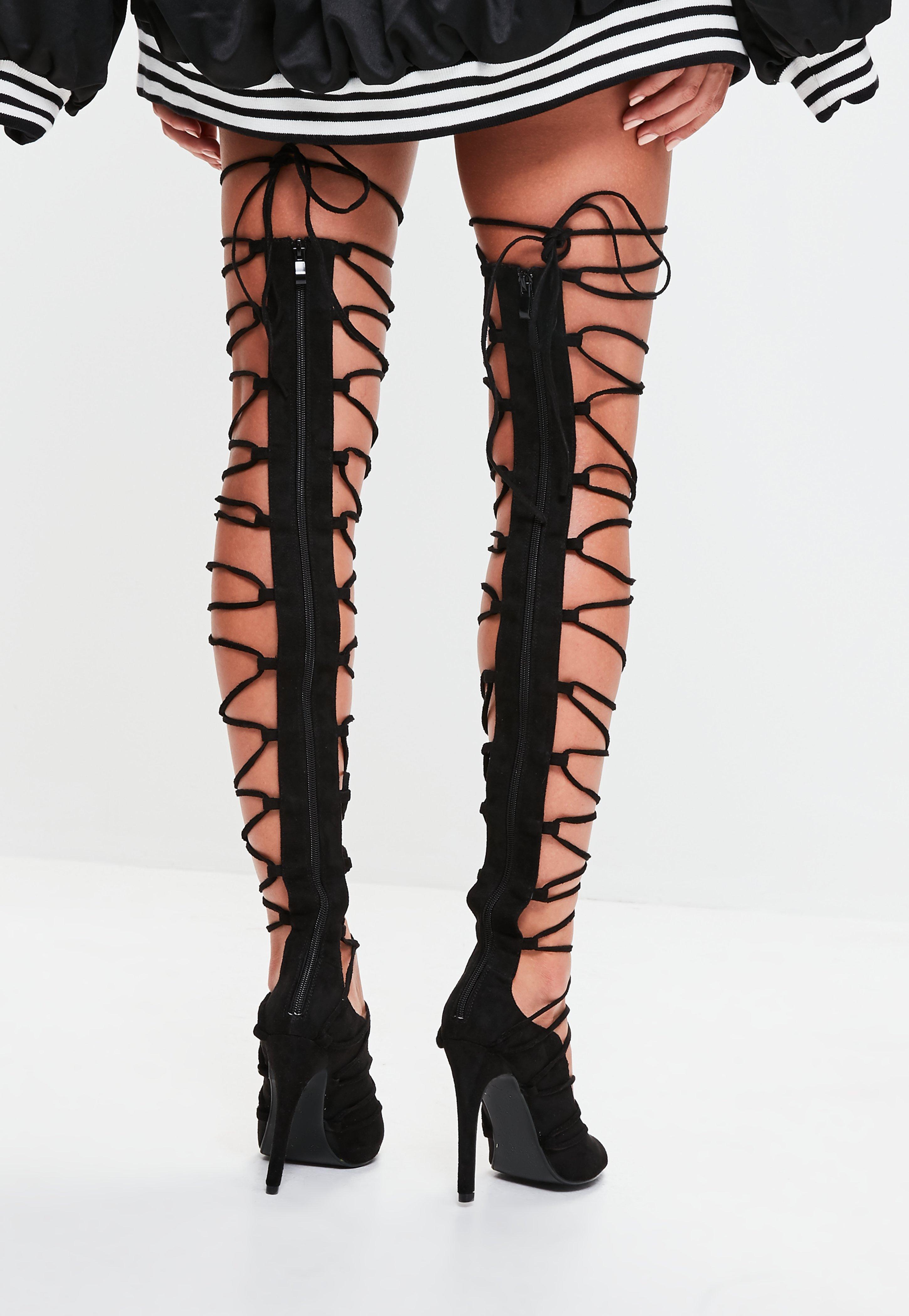 lace up knee high gladiator sandal boots online